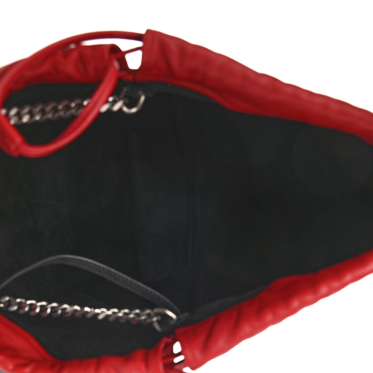 Lambskin Teddy Drawstring Bag Eros Red