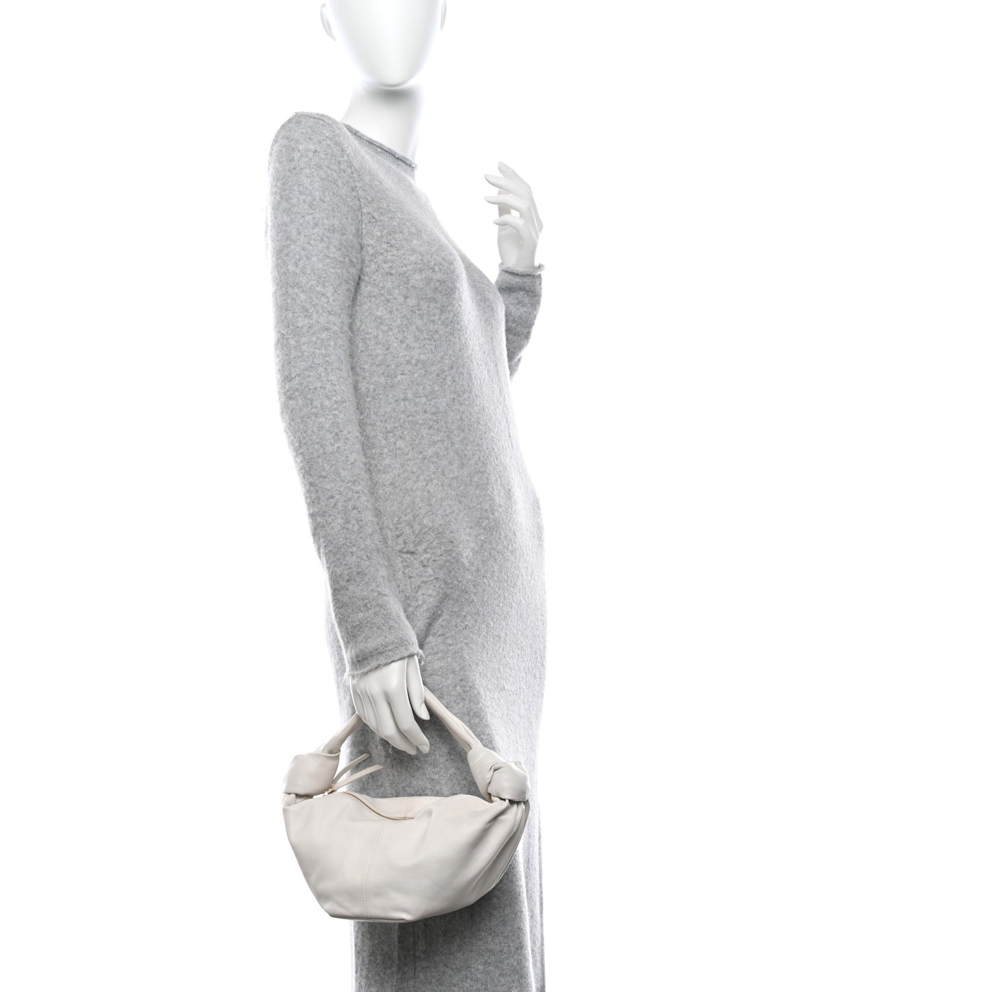 Calfskin Mini Double Knot Bag White