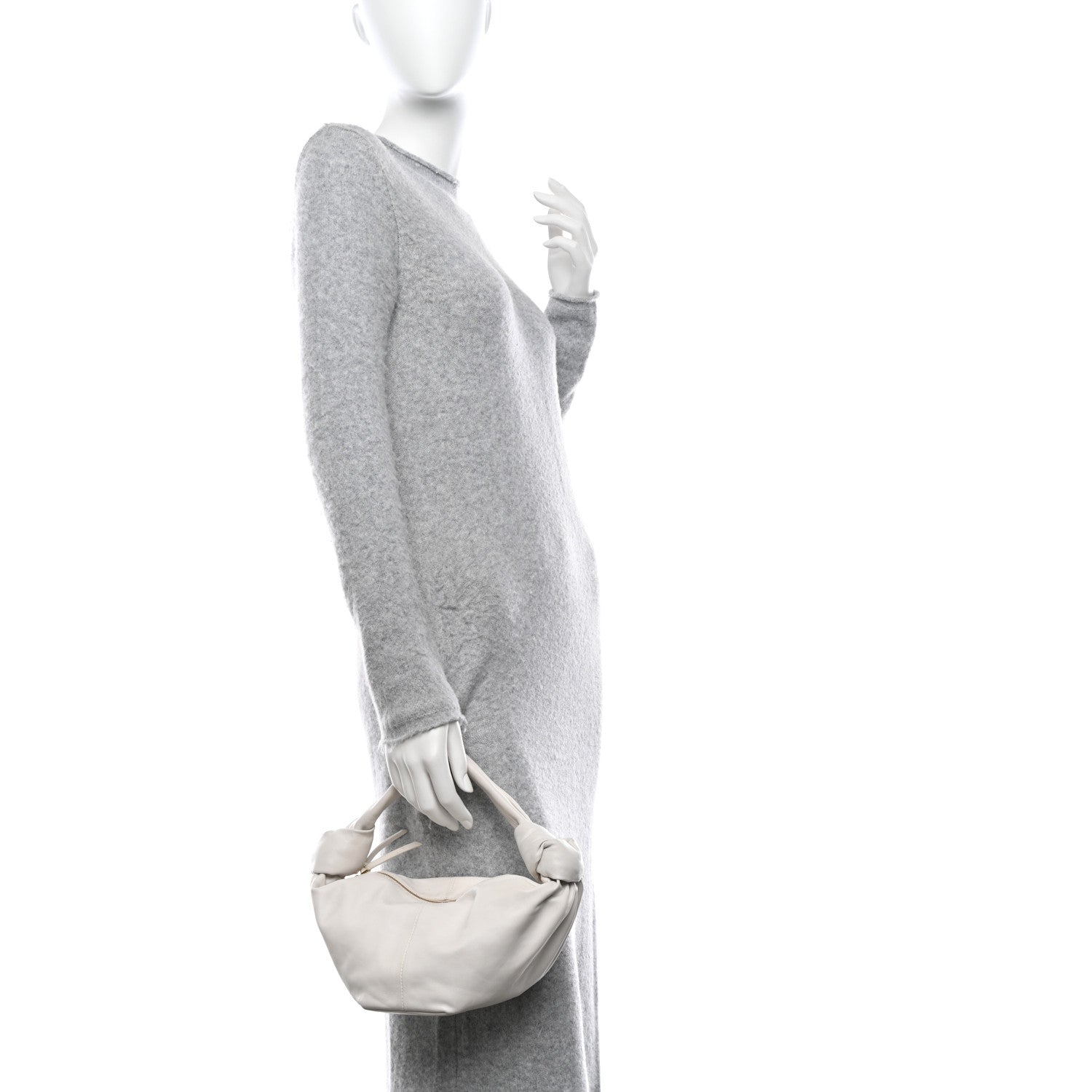 Bottega Veneta Calfskin Mini Double Knot Bag White 2 of 14