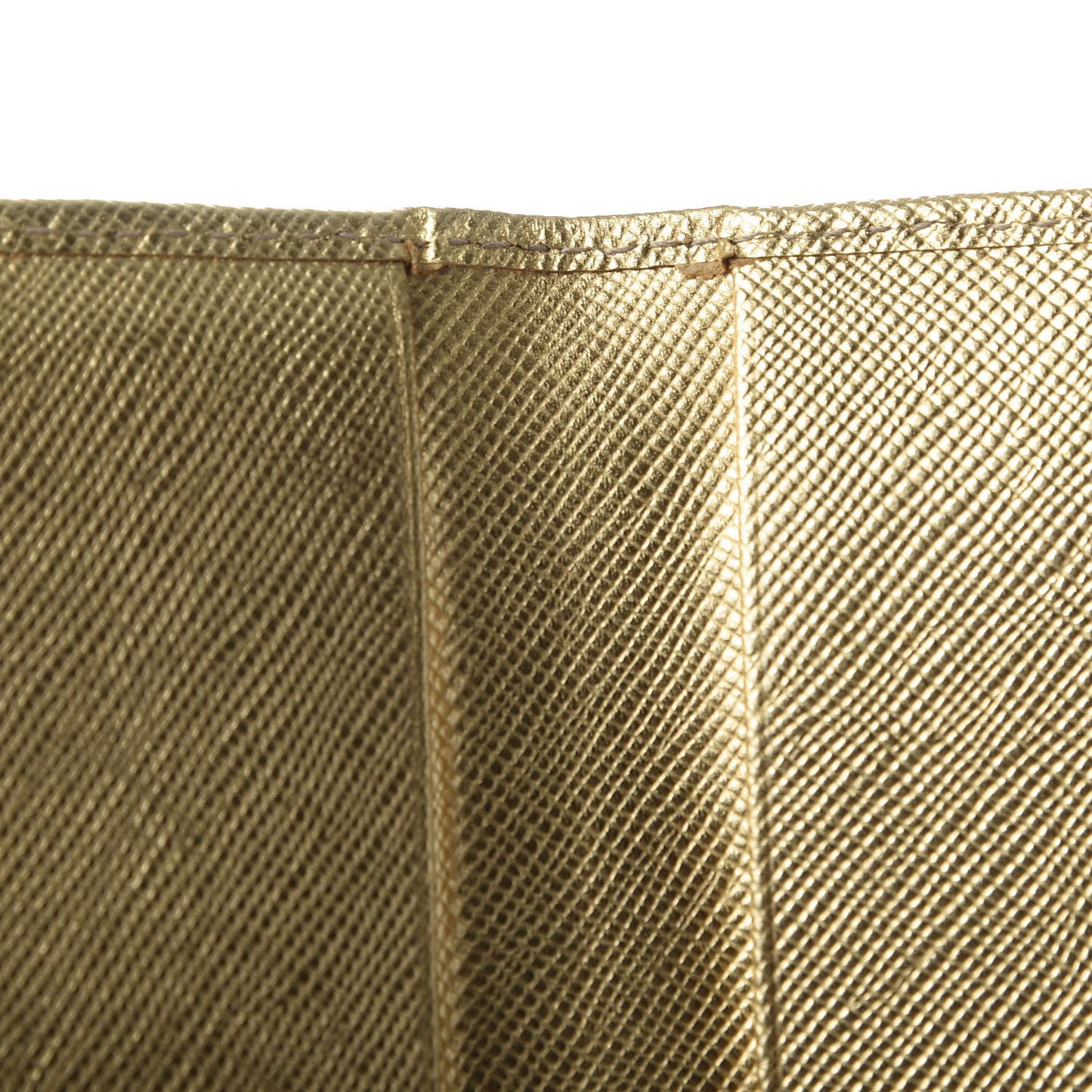 Metallic Saffiano Metal Checkbook Cover Platino