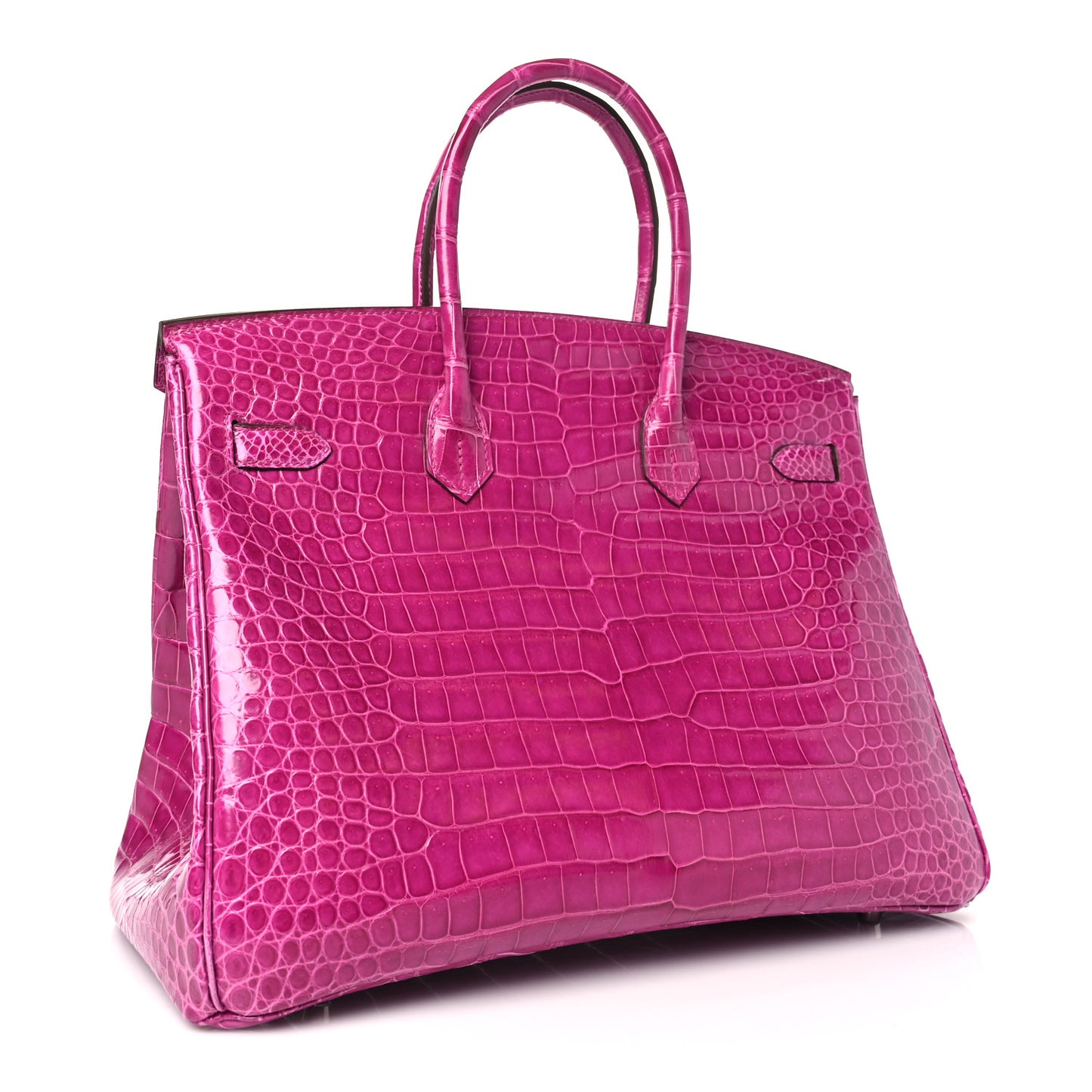 Shiny Porosus Crocodile Birkin 35 Rose Scheherazade