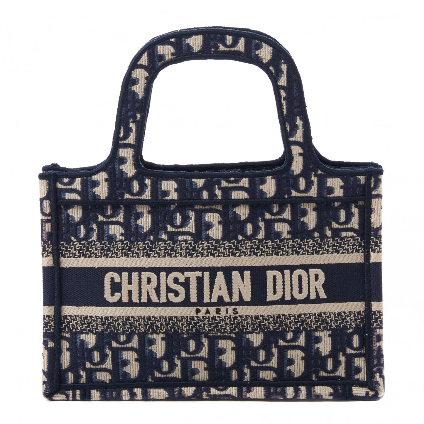 Oblique Mini Book Tote Blue Multicolor