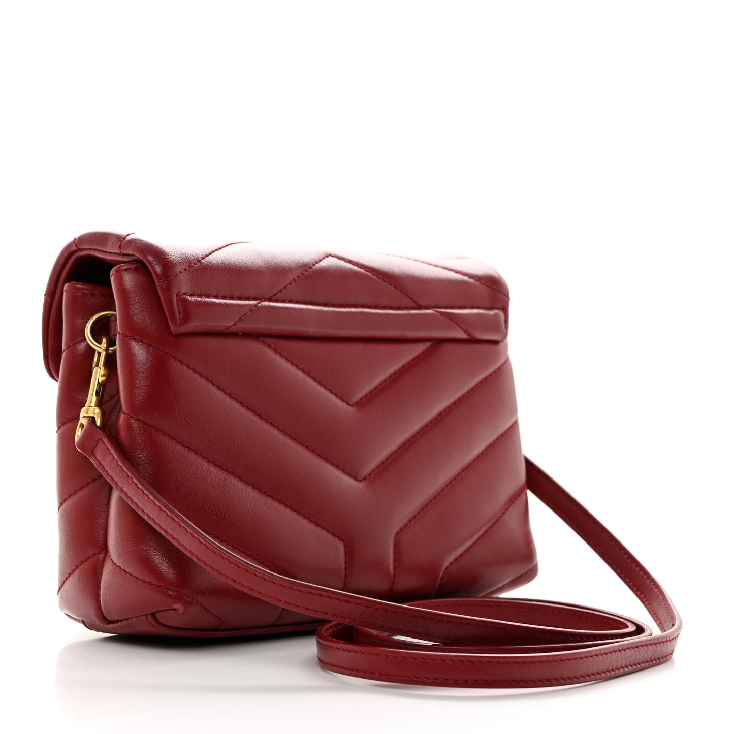 Calfskin Y Quilted Monogram Toy Loulou Crossbody Bag Rouge