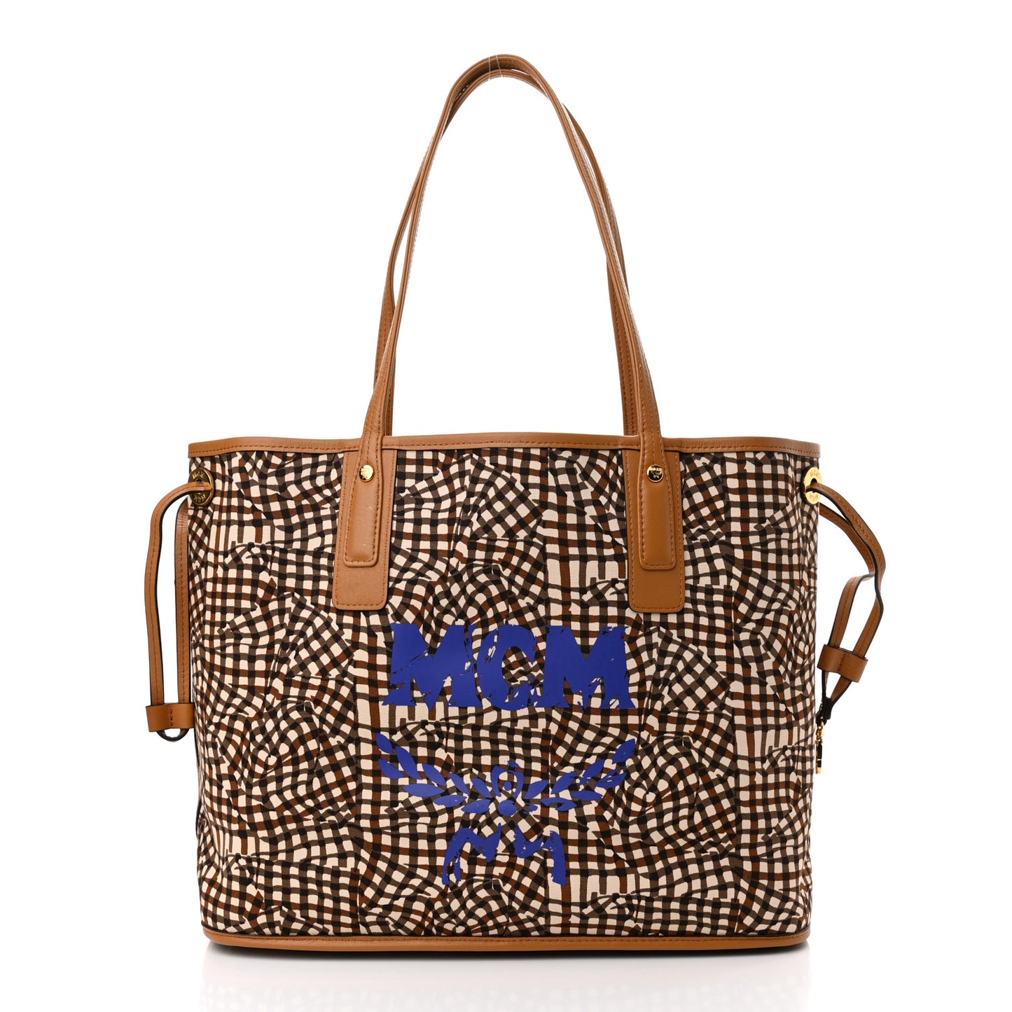 Visetos Medium Liz Reversible Shopper Tote Cognac