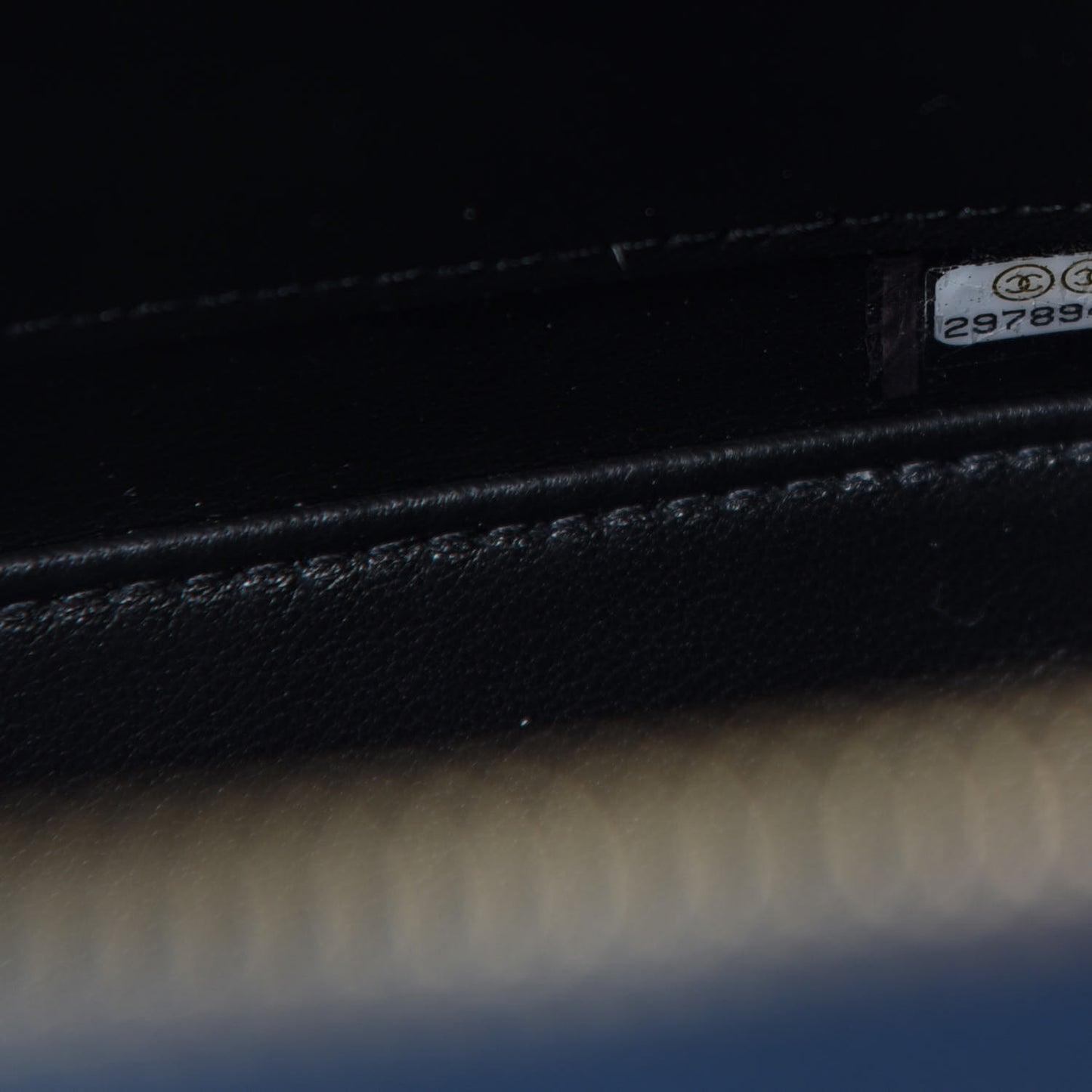 Caviar Quilted Large CC Filigree Vanity Case Navy Black