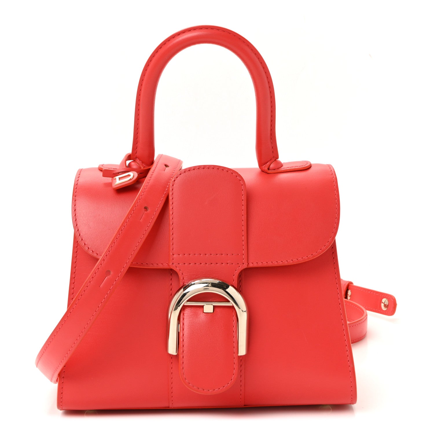 Delvaux Box Calfskin Mini Brillant Satchel Coral 1810718