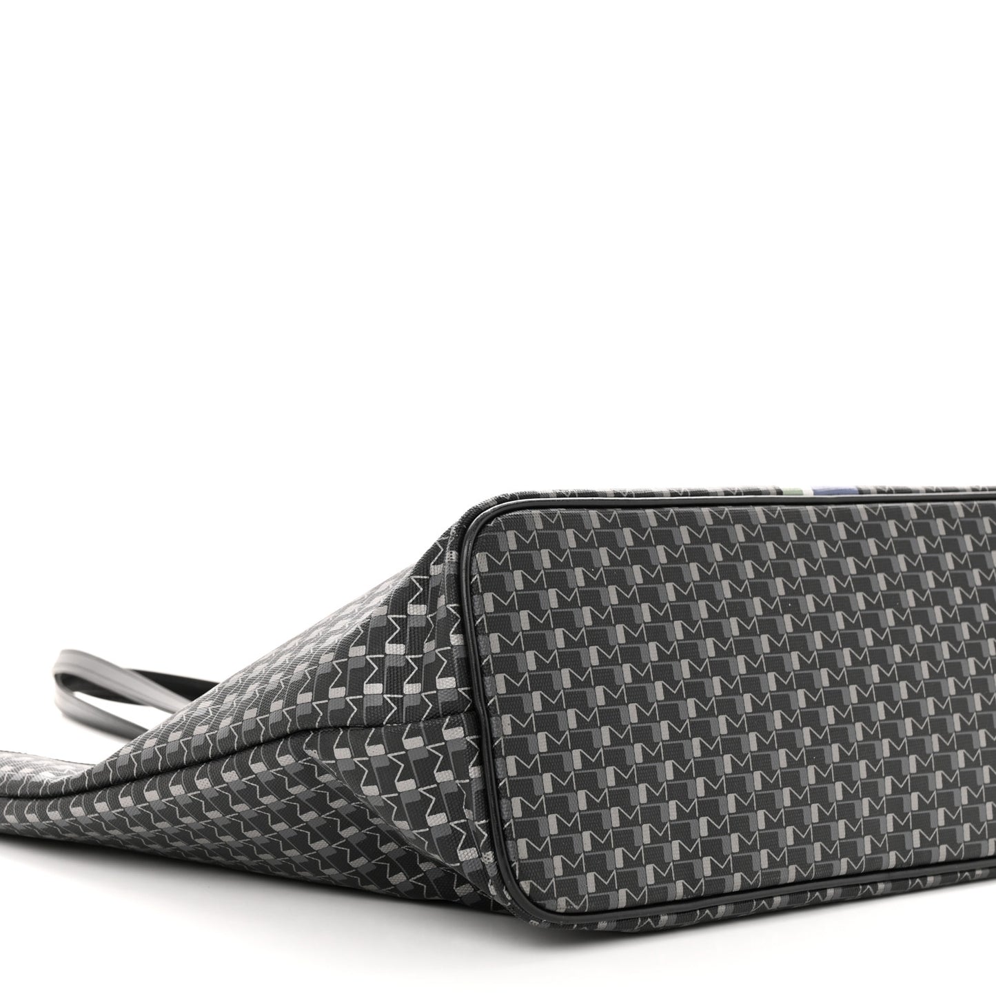Grained Calfskin Canvas 1920 Oh! Tote Ruban GM Carbon Silver