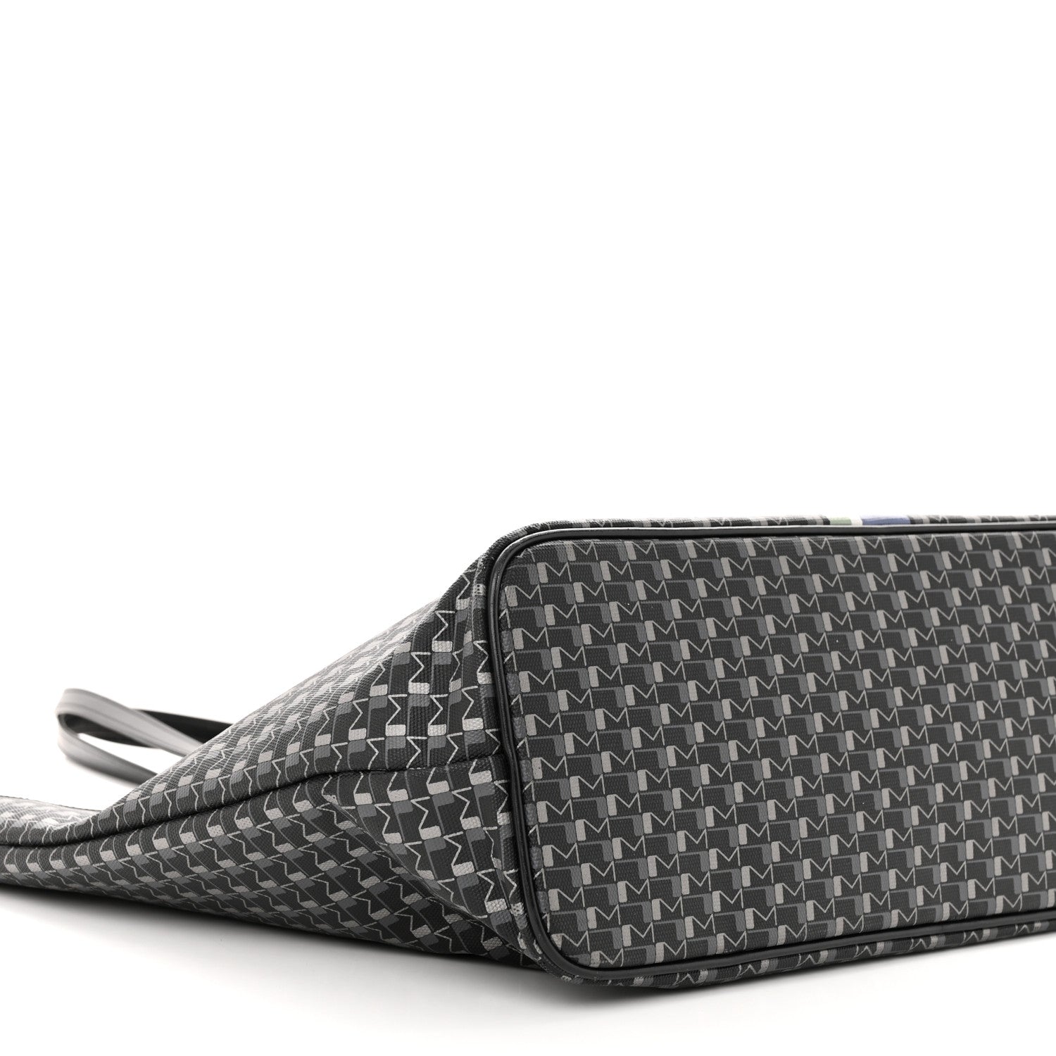 Moynat Grained Calfskin Canvas 1920 Oh! Tote Ruban GM Carbon Silver 9 of 10