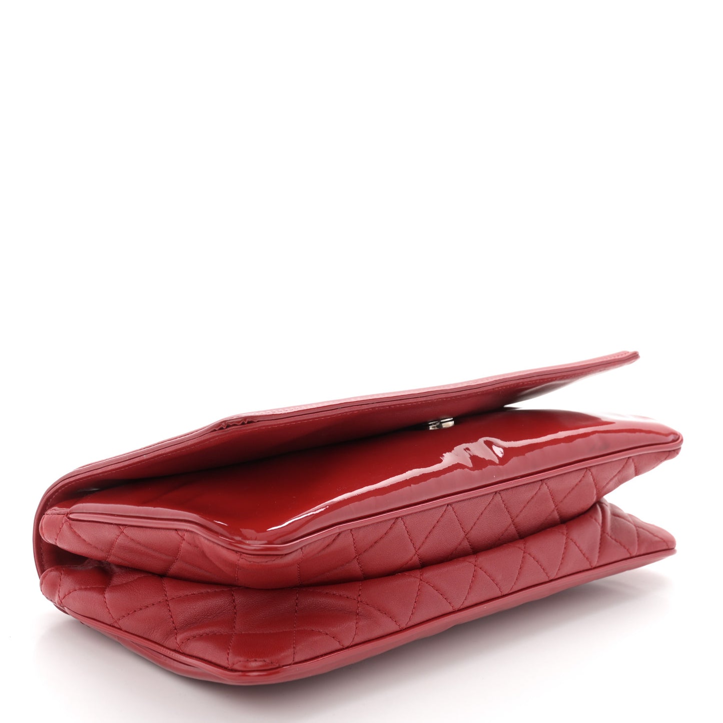 Patent Lipstick Wallet on Chain Red