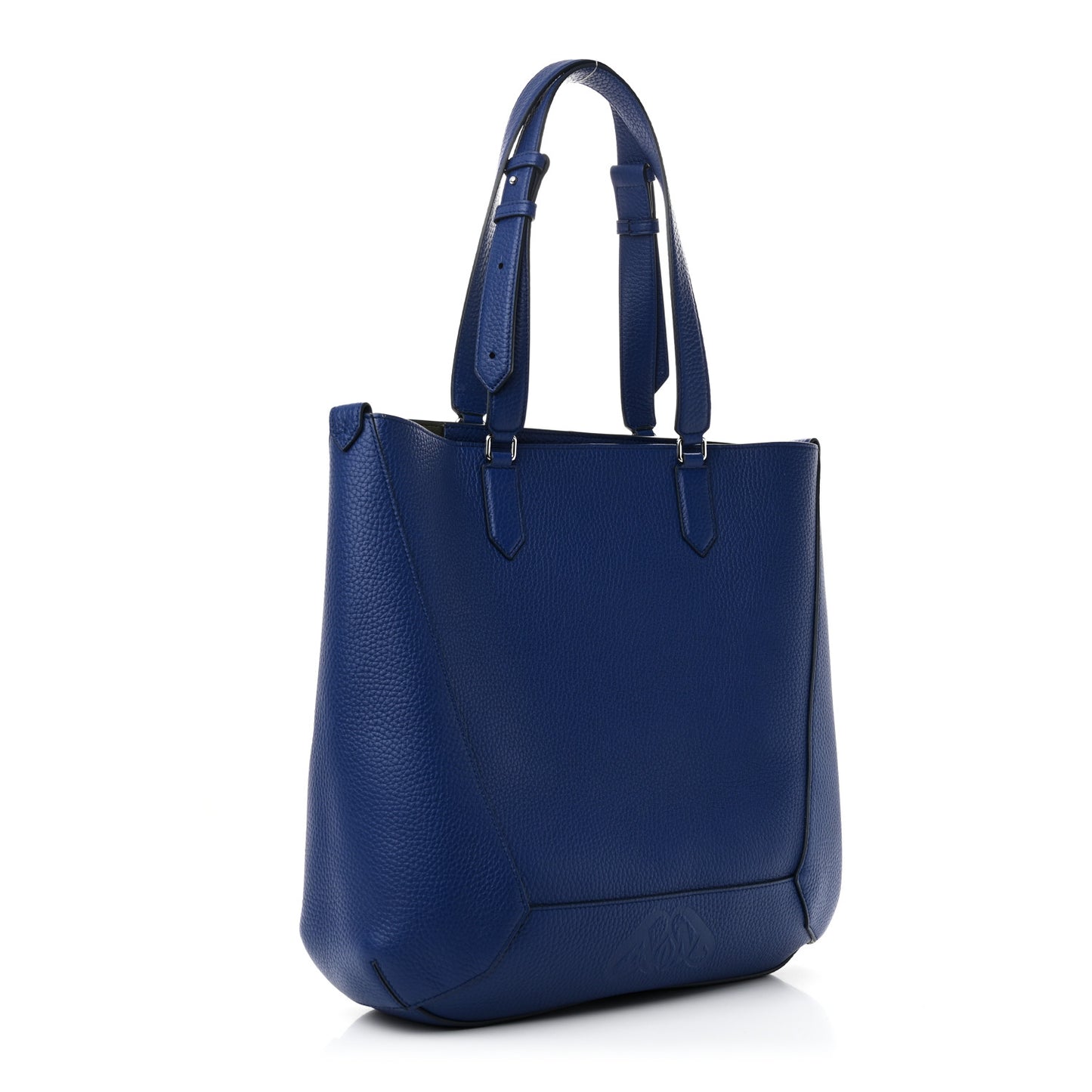 Grained Calfskin Medium Edge Tote Blue