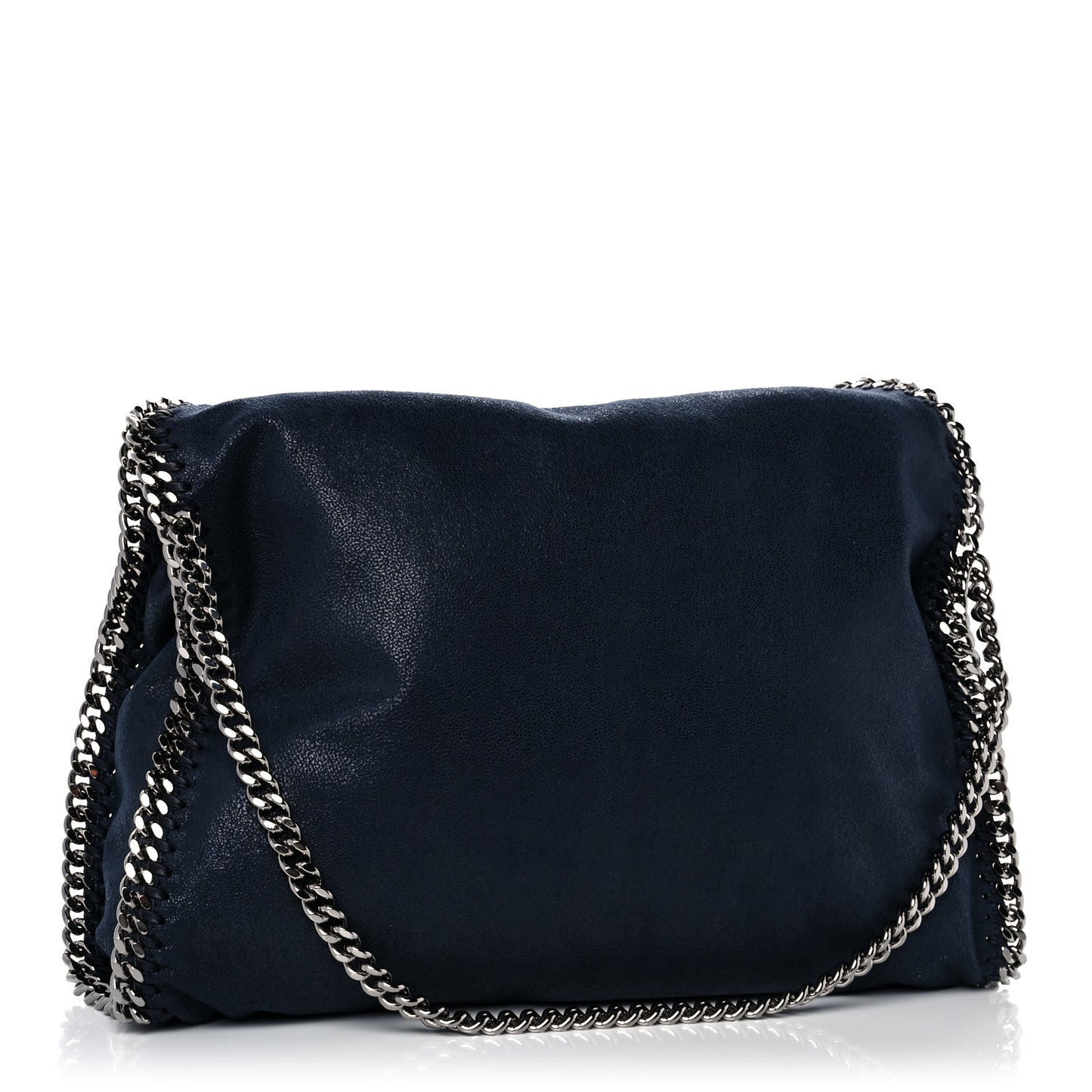 Shaggy Deer Falabella Fold Over Tote Navy