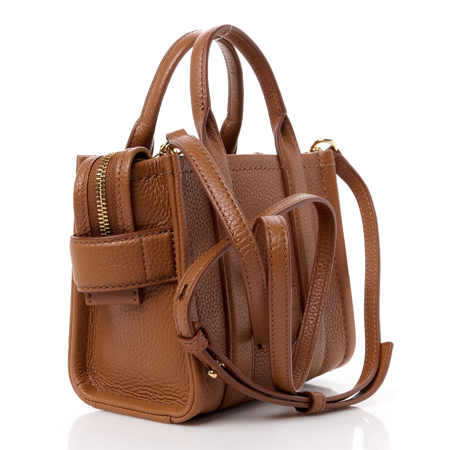 Marc Jacobs Grained Calfskin Micro The Tote Bag Argan Oil 3 of 11