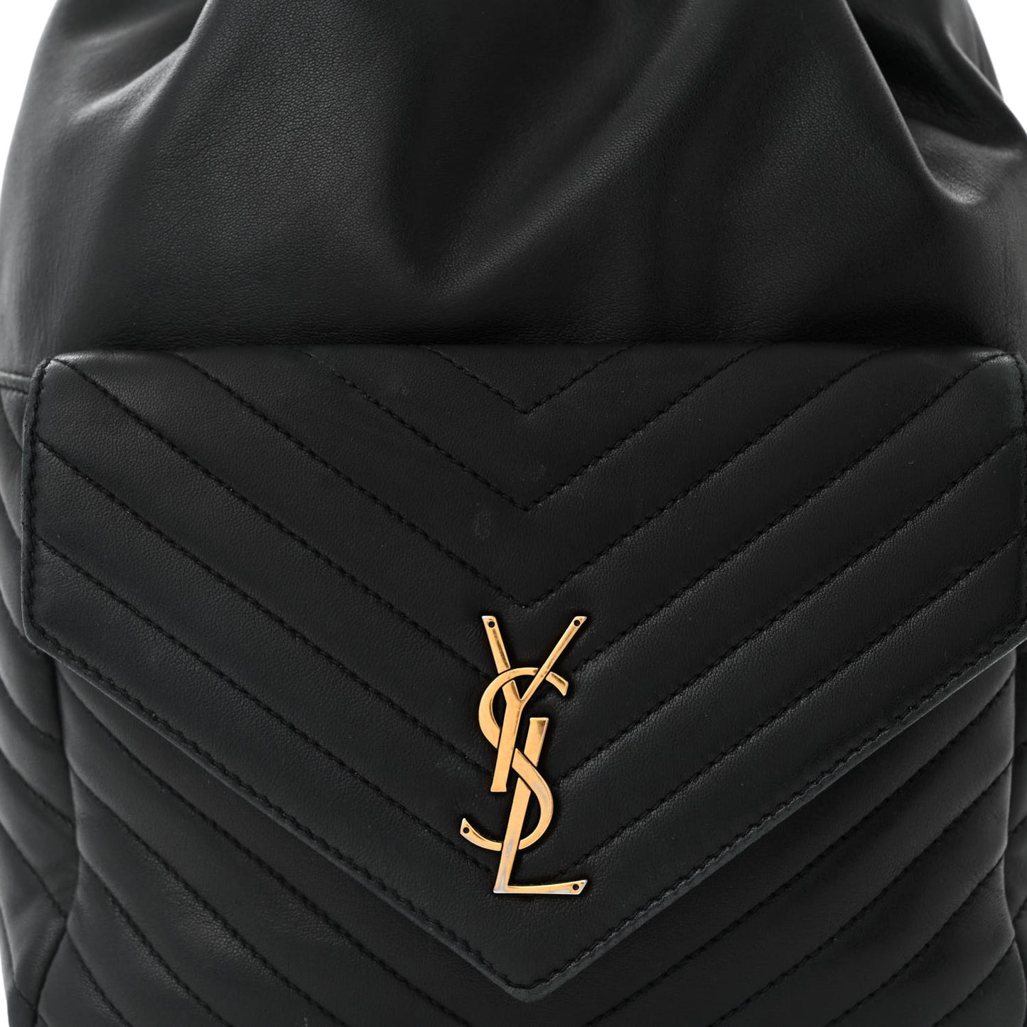Lambskin Matelasse Monogram Joe Backpack Black