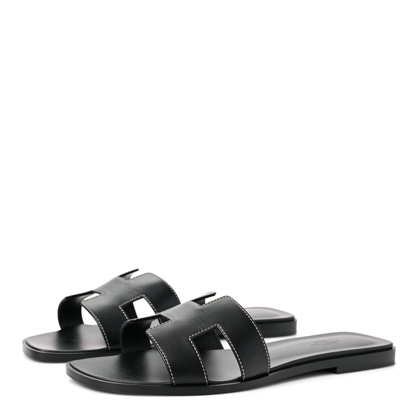 Box Calfskin Oran Sandals 40 Black