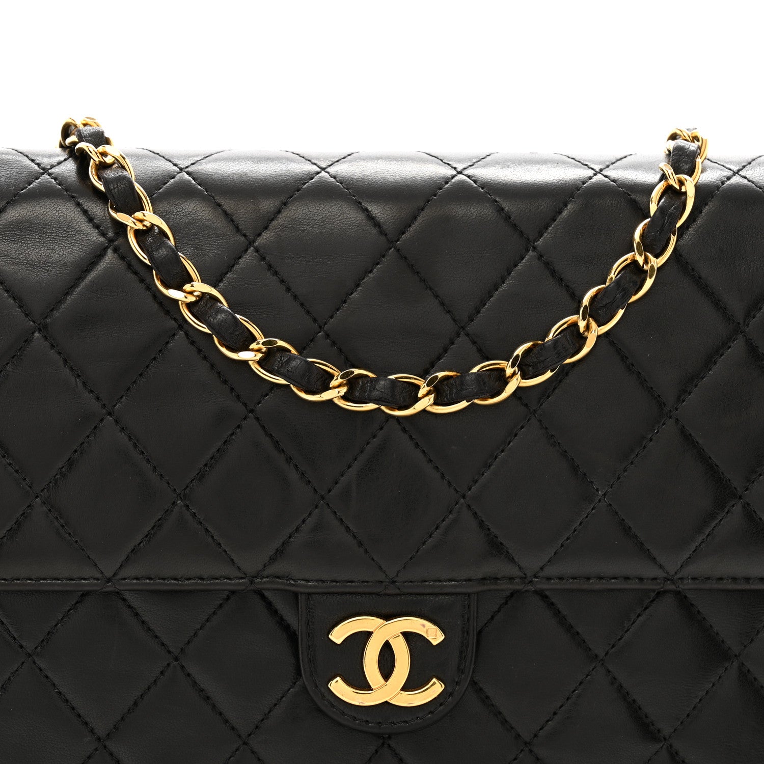Chanel Lambskin Quilted Medium Single Flap Black 5 of 11