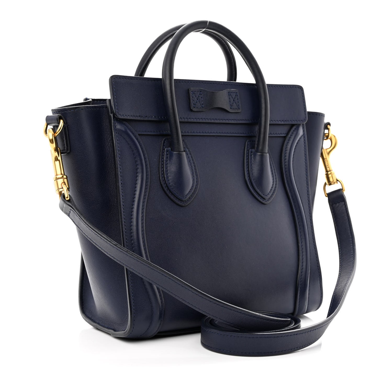 Smooth Calfskin Nano Luggage Navy Blue