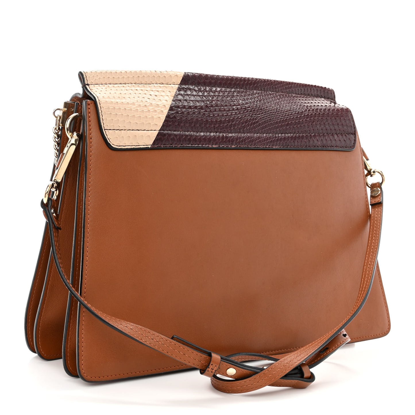 Snakeskin Medium Faye Shoulder Bag Multicolor