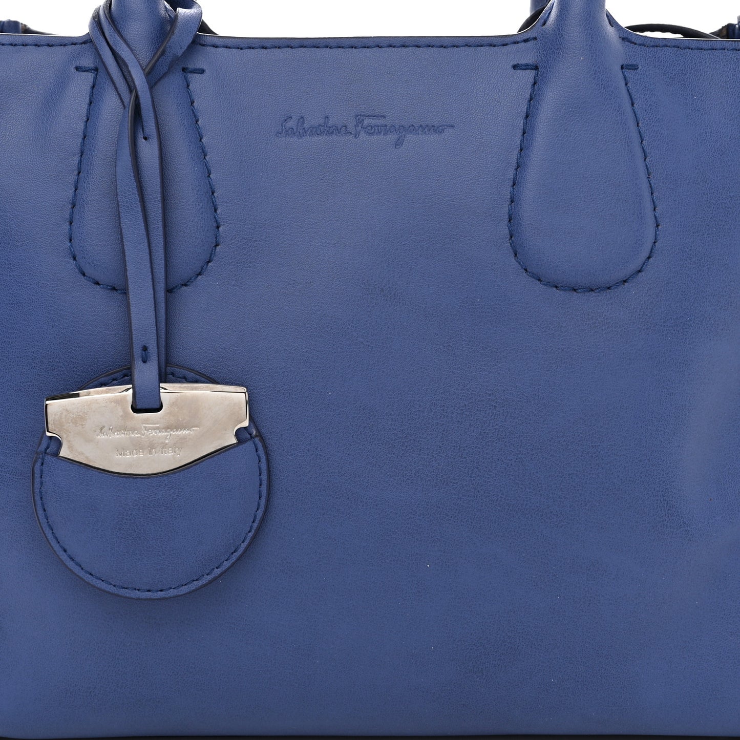 Calfskin Double Handle Small Nolita Satchel Blue