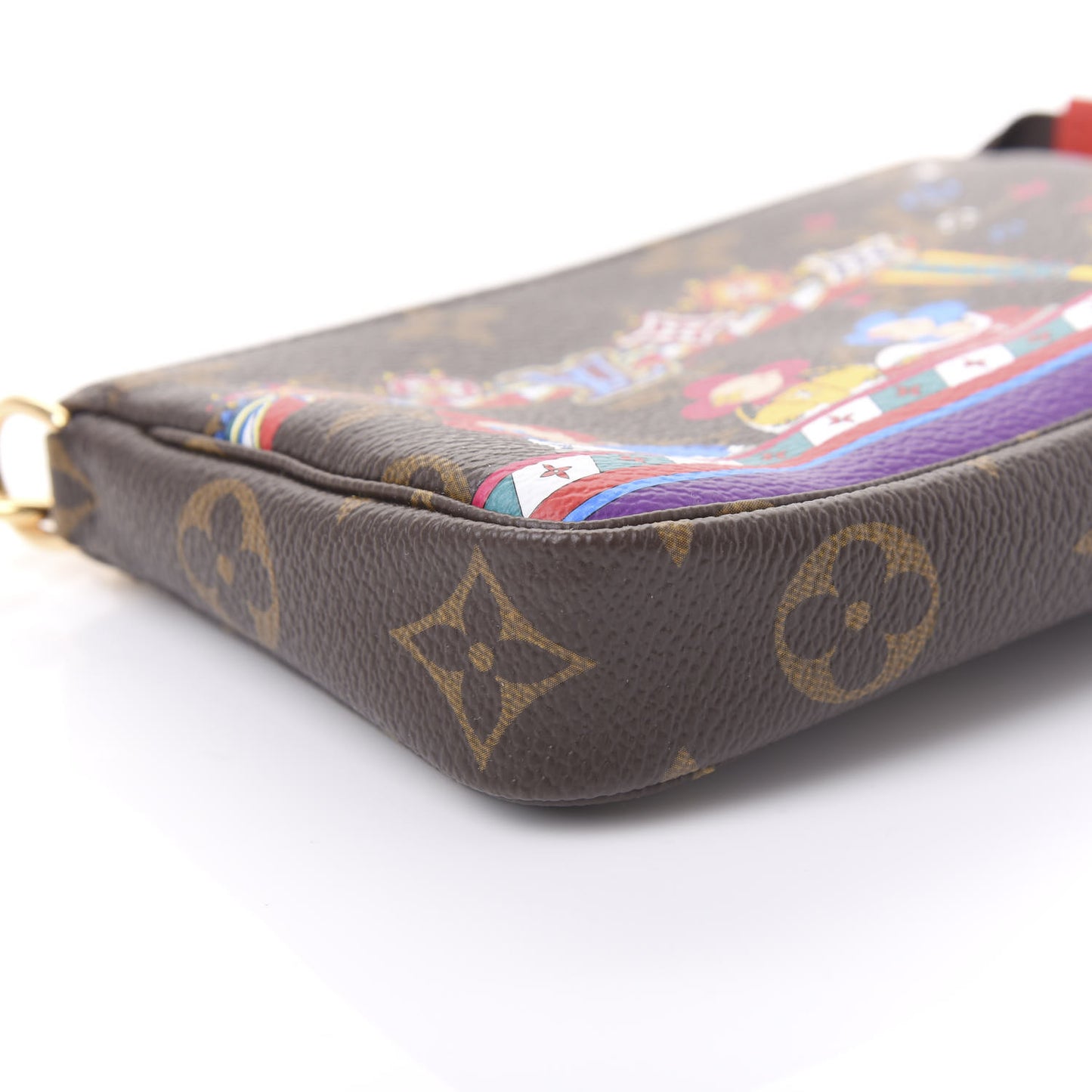 Monogram 2020 Christmas Animation Bumper Cars Mini Pochette Accessories Coquelicot