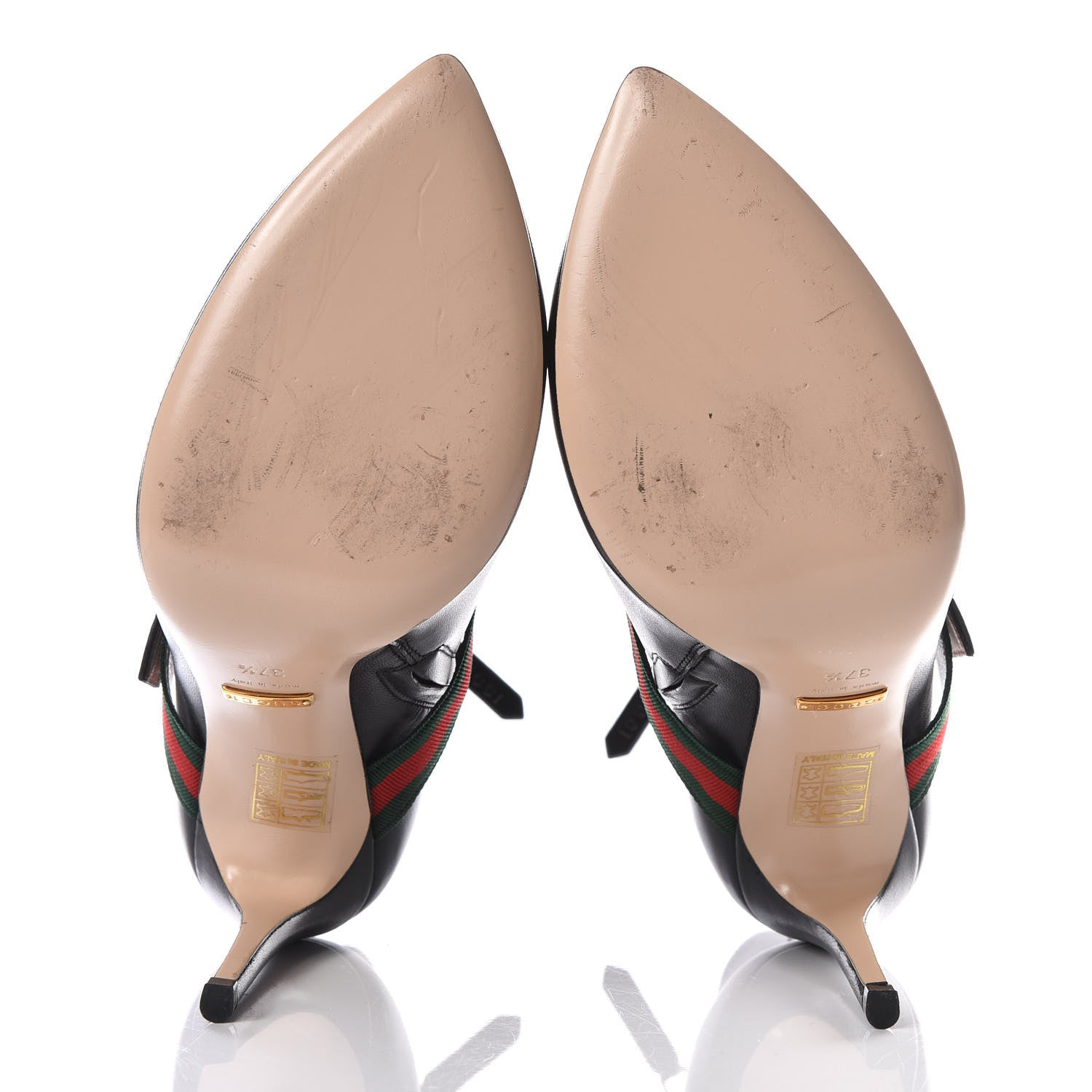 Gucci Nappa Sylvie Ankle Boots 37.5 Black 5 of 8