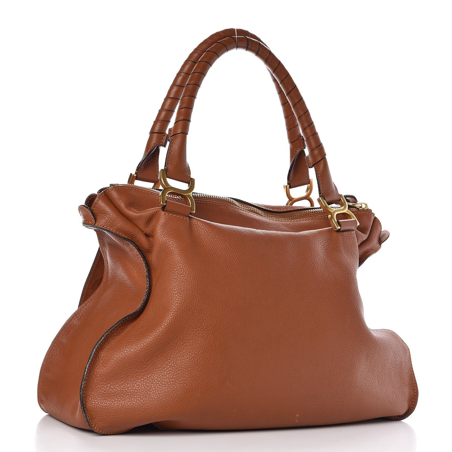 Calfskin Large Marcie Satchel Tan
