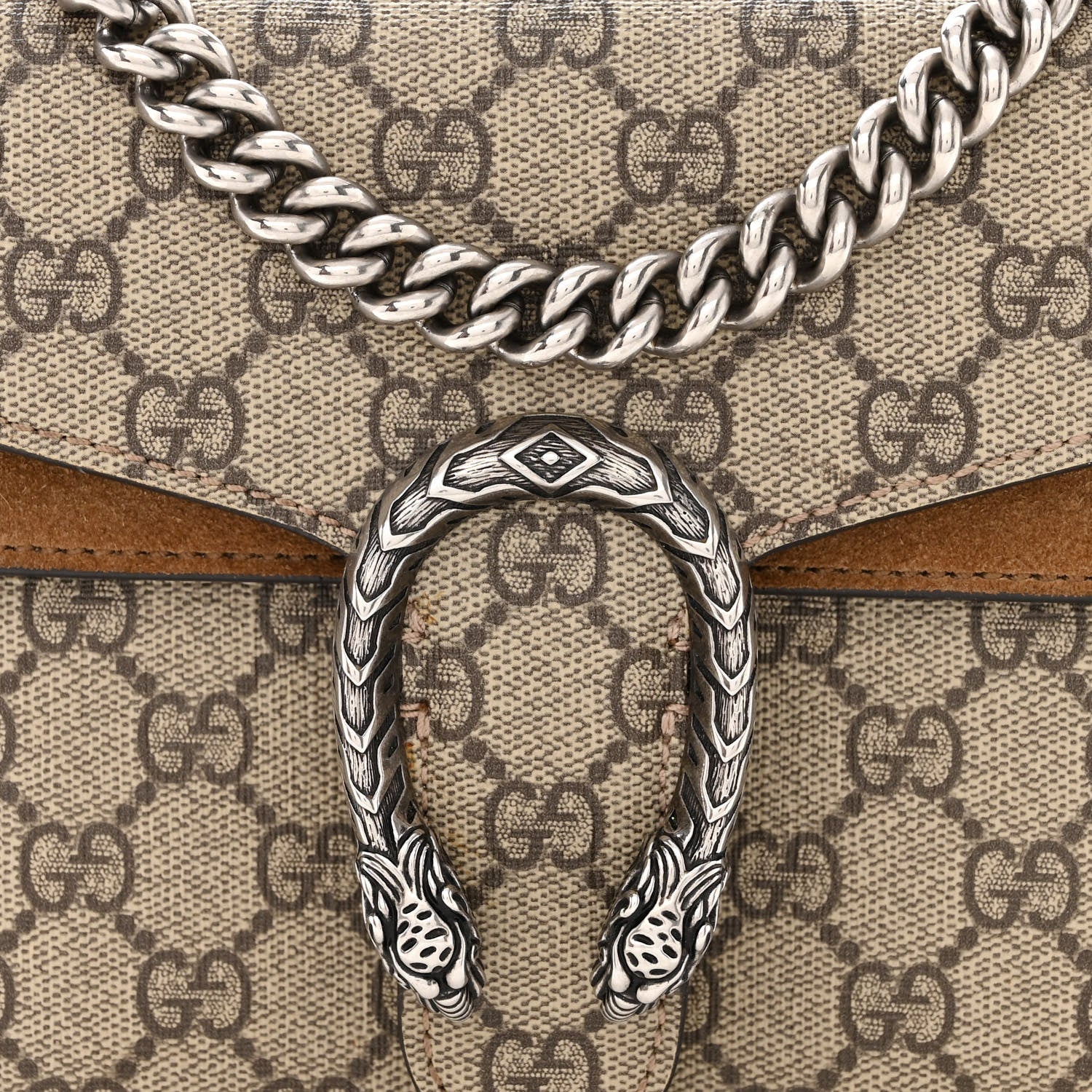 Gucci GG Supreme Monogram Mini Dionysus Shoulder Bag Taupe 8 of 10