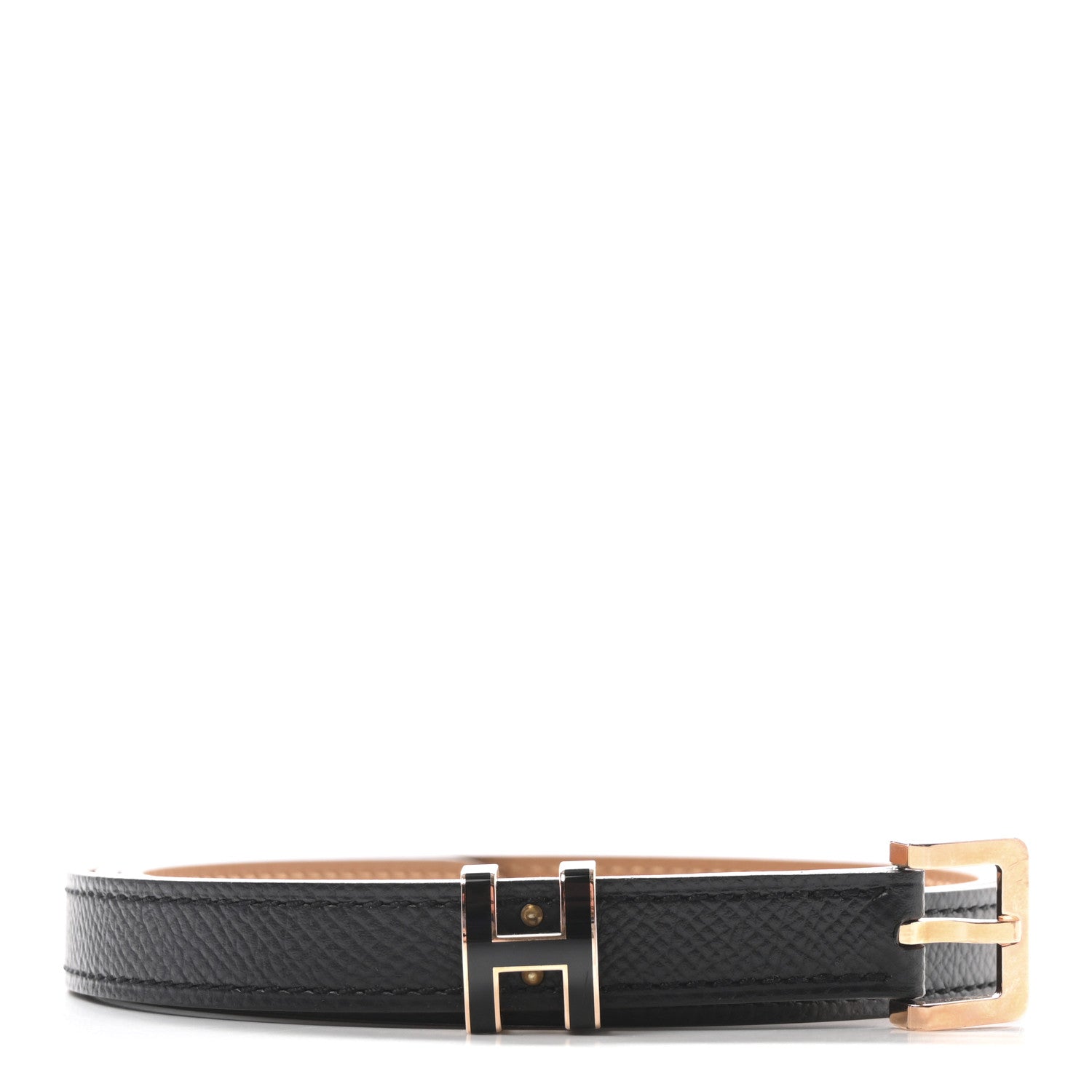 Hermes Epsom 15mm Pop H Belt 85 34 Black 1701122 – FASHIONPHILE display picture 1