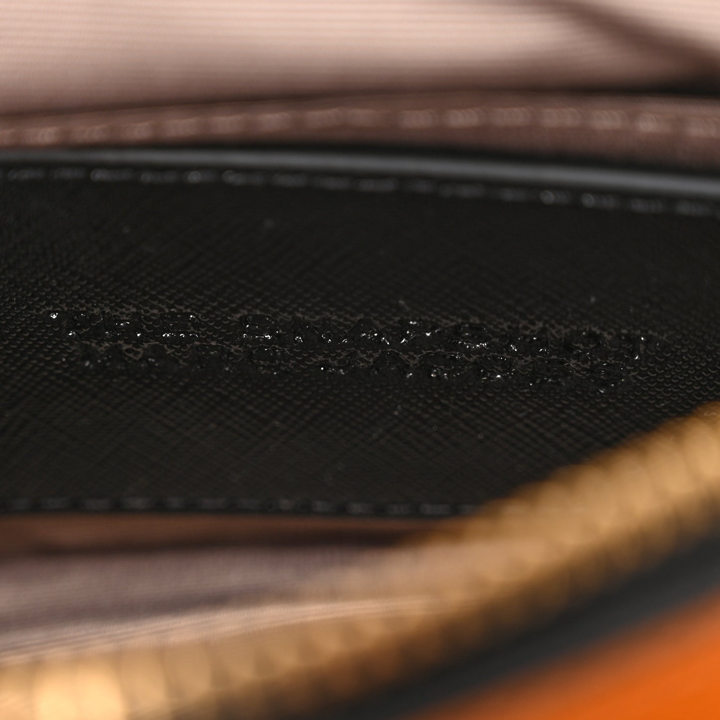 Saffiano Small Snapshot Camera Bag Black Honey Ginger