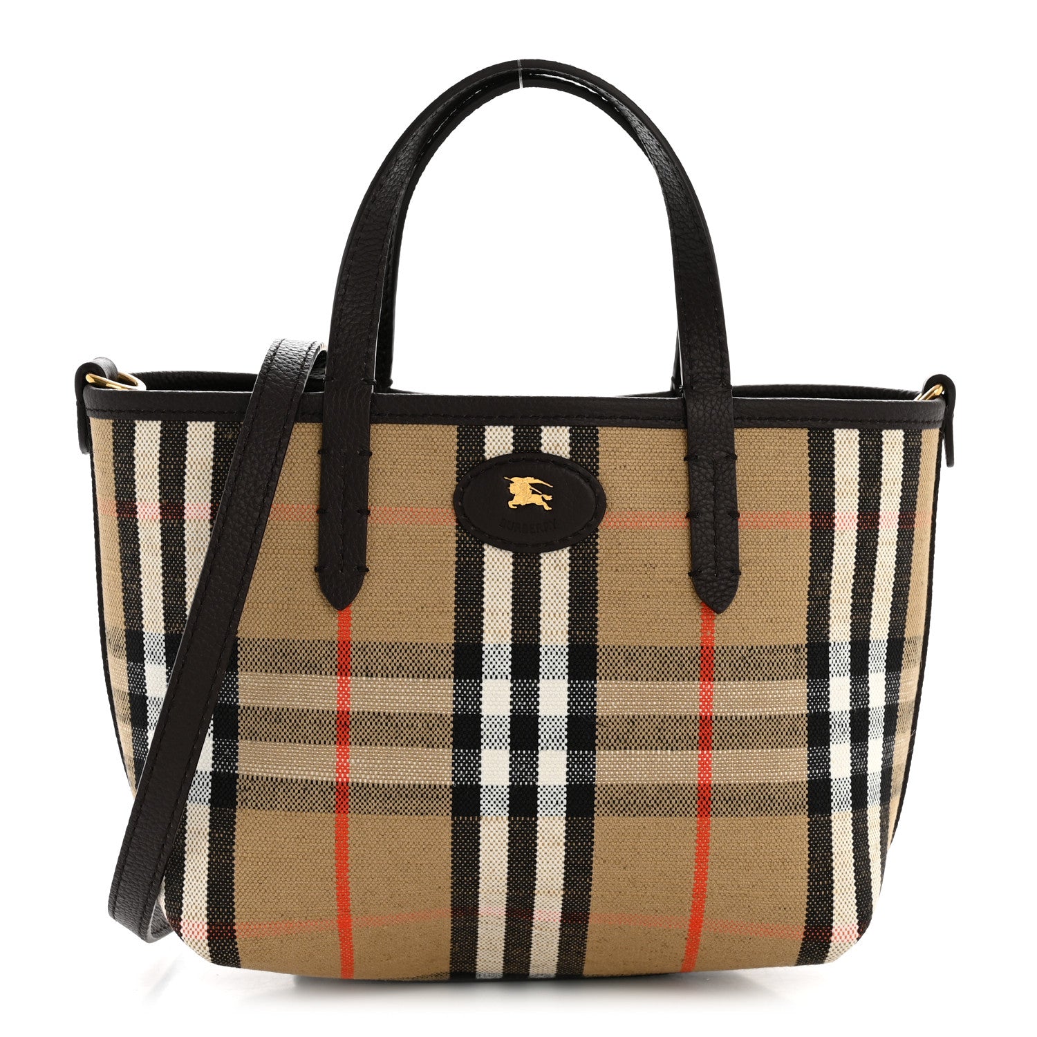 Burberry Grainy Calfskin Mini Reversible Tote Peat Sand 1873833 Burberry Grainy Calfskin Mini Reversible Tote Peat Sand 1873833