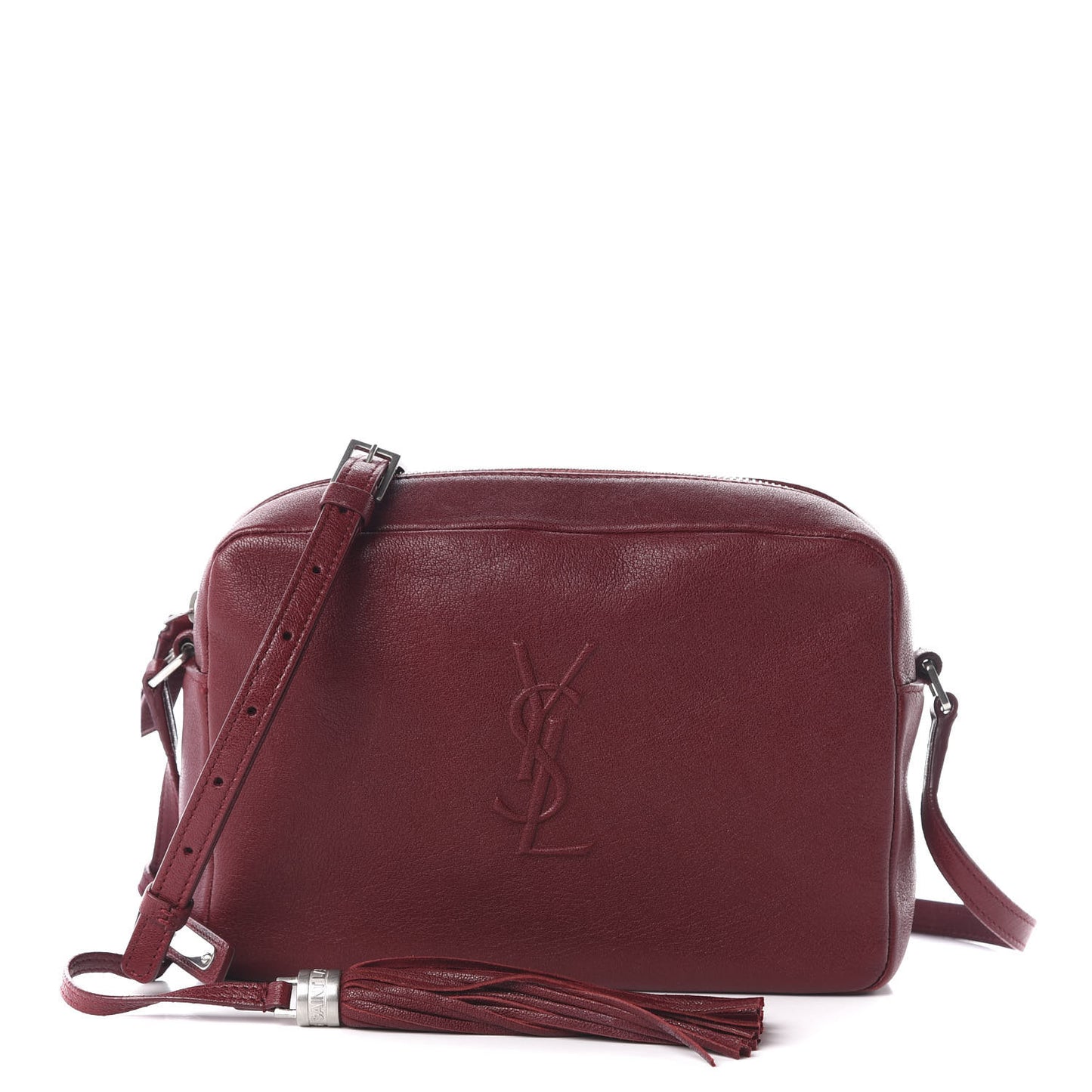 Calfskin Monogram Small Lou Camera Bag Lipstick Red