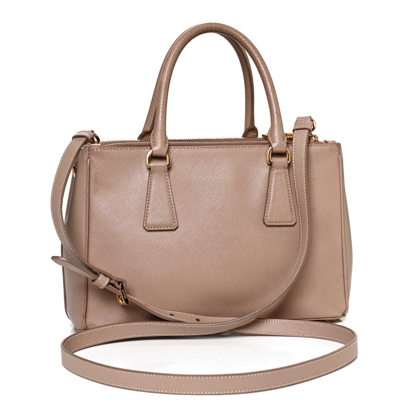Saffiano Mini Galleria Double Zip Tote Cammeo