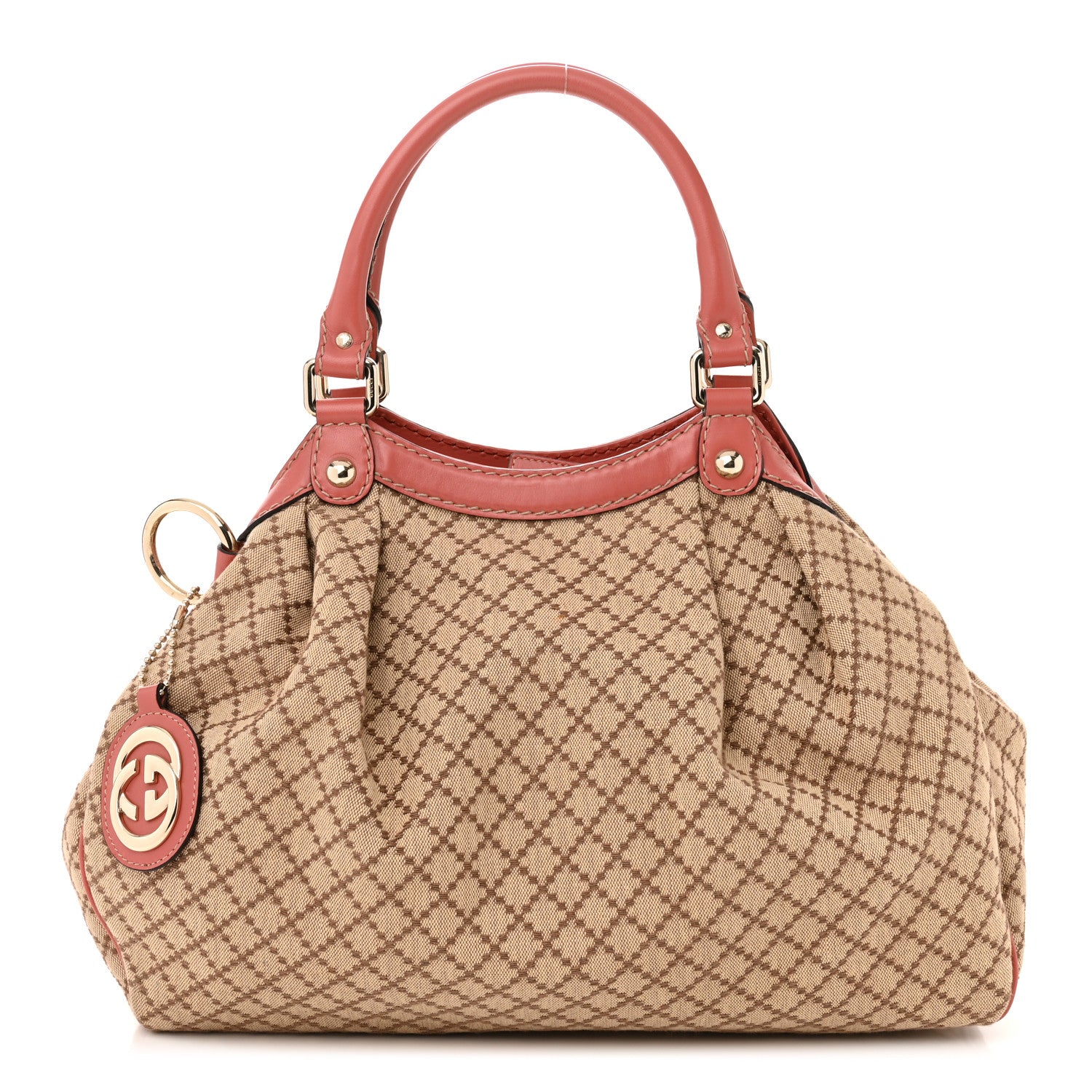 Gucci Diamante Medium Sukey Tote Coral 1 of 12