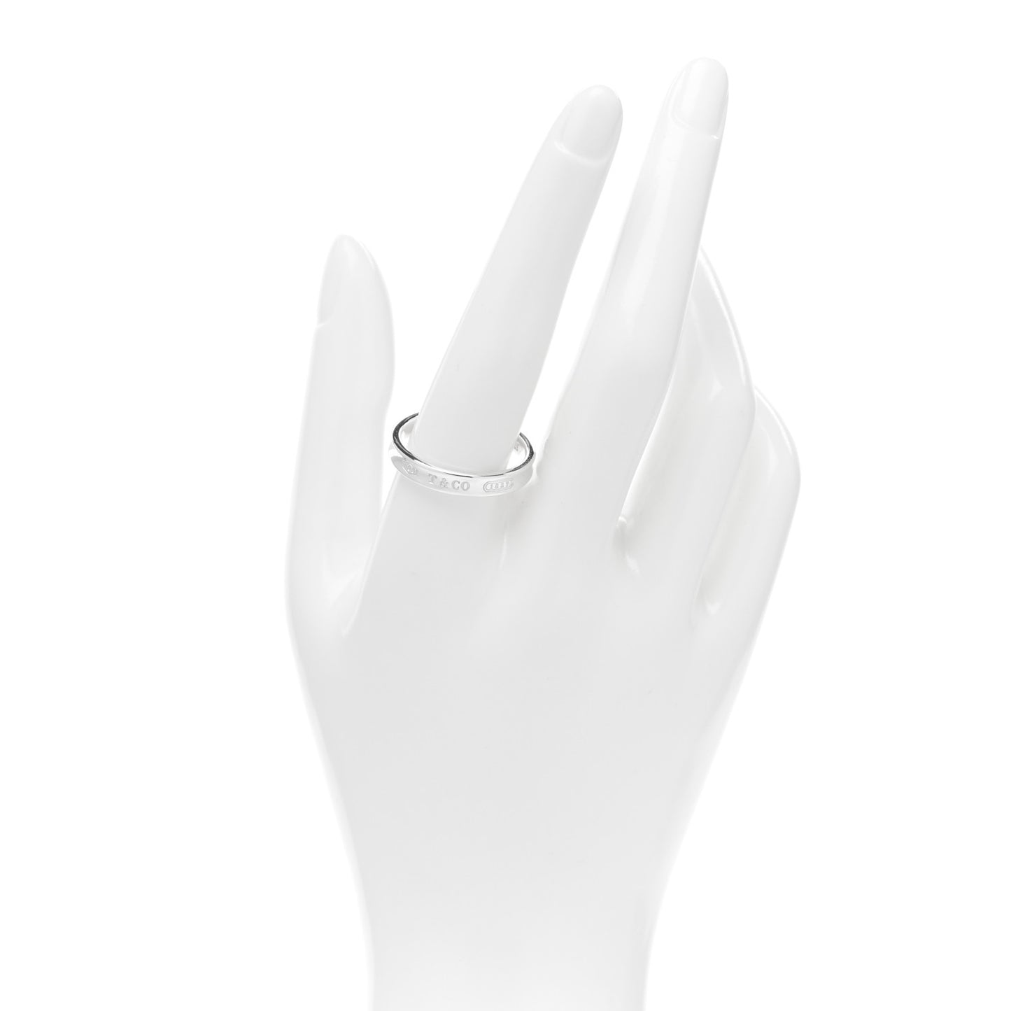 Sterling Silver Narrow 1837 Band Ring 63 10.5