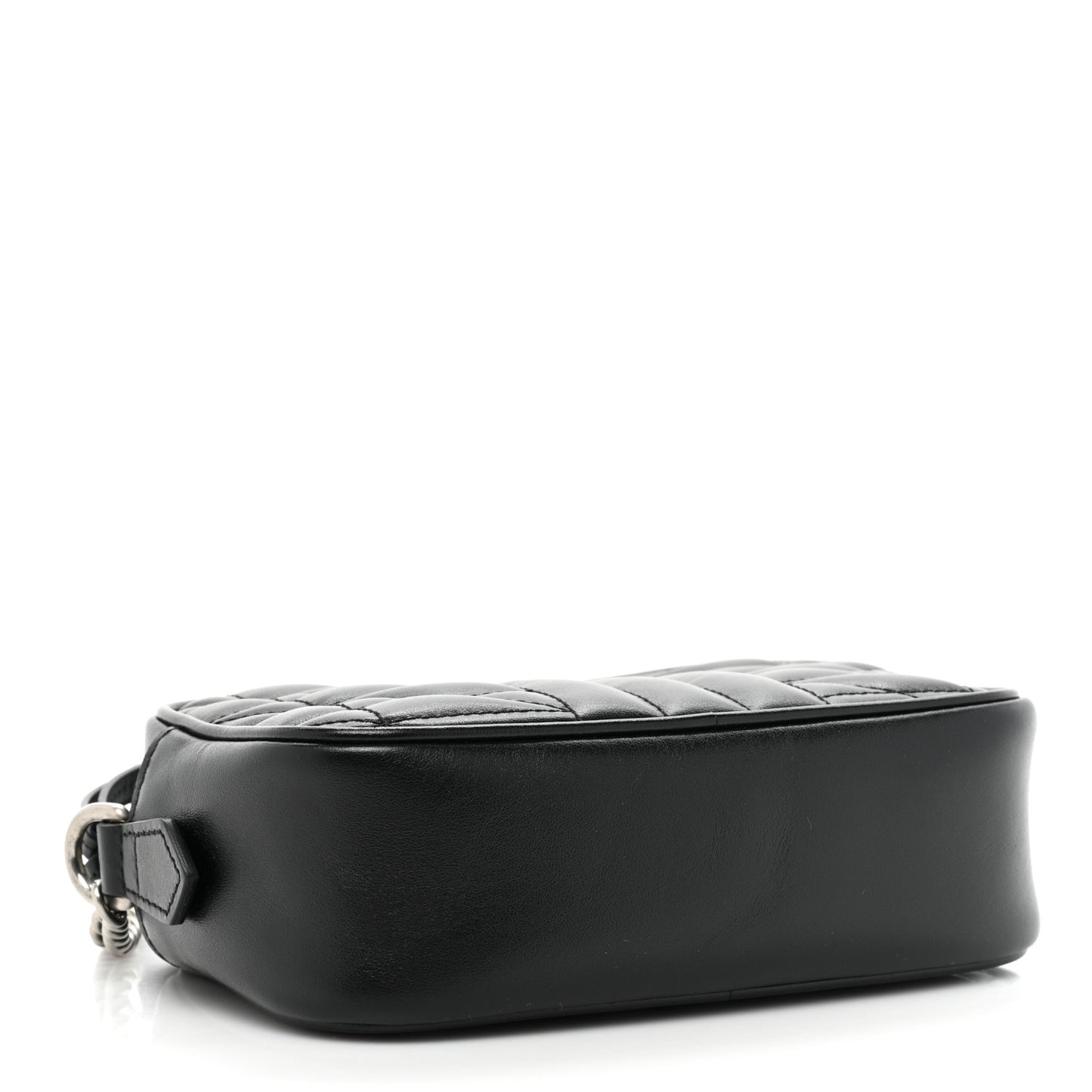 Calfskin Matelasse Aria Mini GG Marmont Chain Shoulder Bag Black
