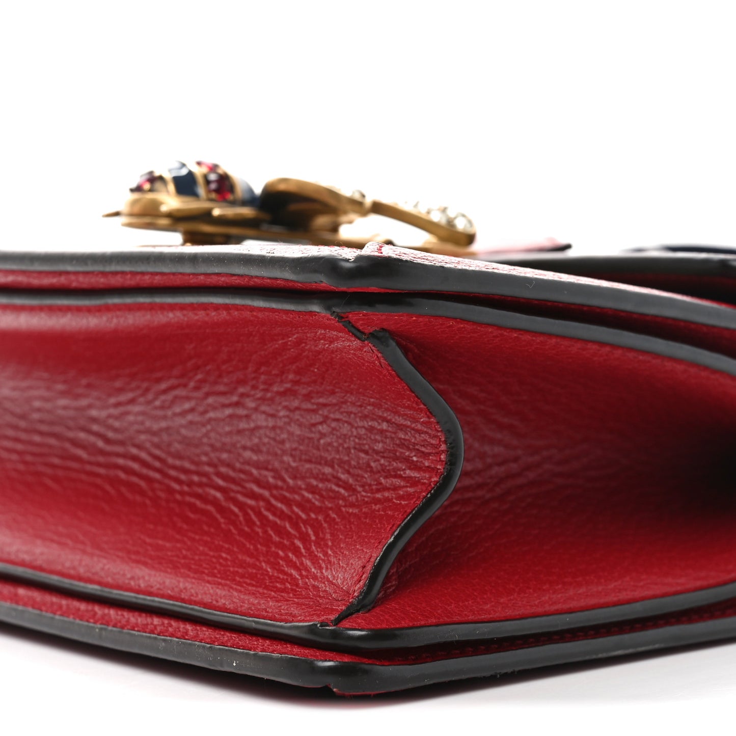 GG Supreme Monogram Small Queen Margaret Top Handle Bag Red