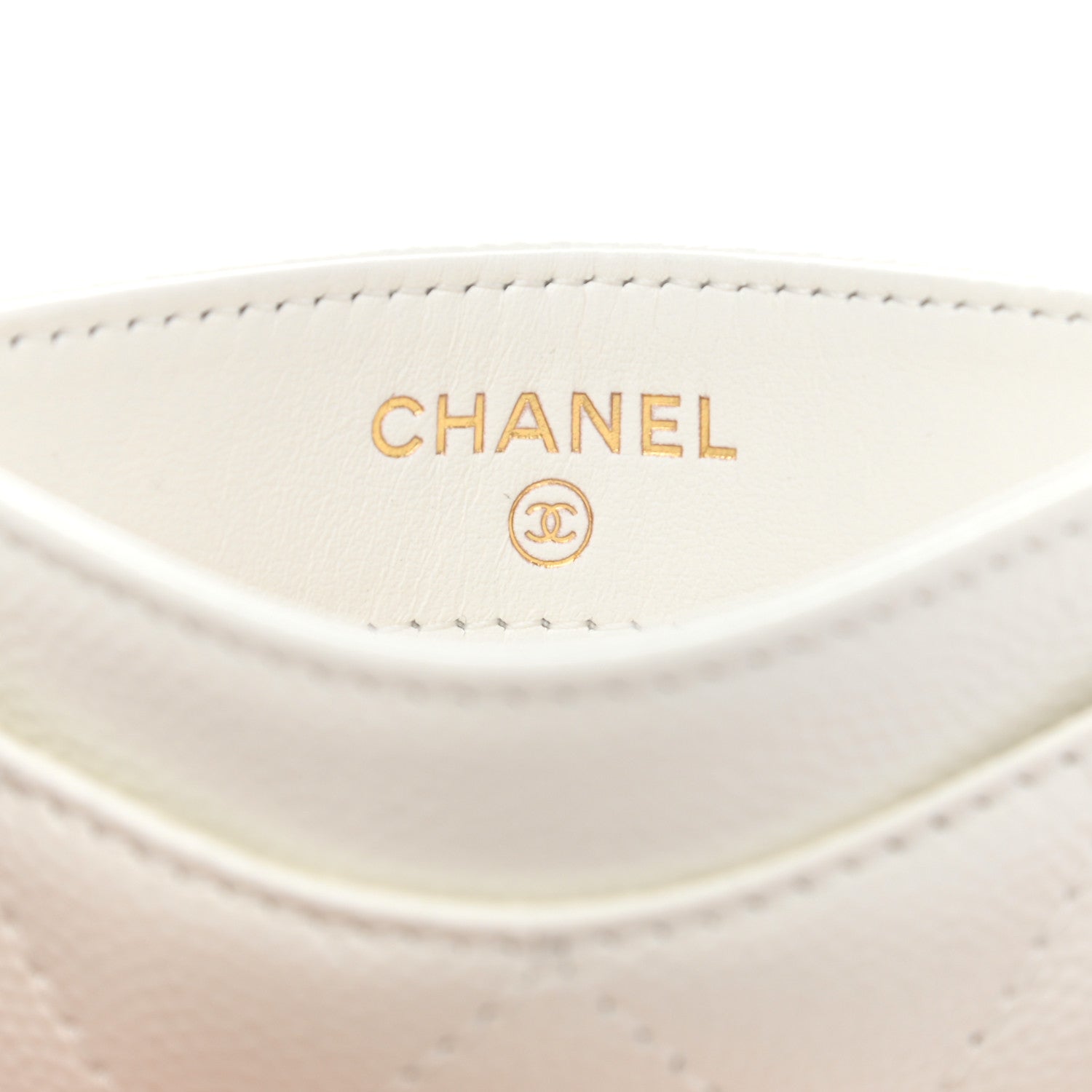 Chanel Caviar Quilted Card Holder White 6 of 9