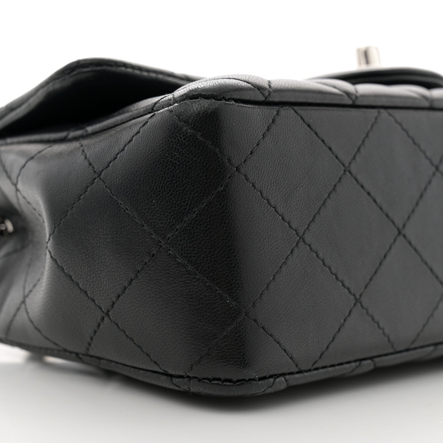 Chanel Lambskin Quilted Mini Rectangular Flap Black 9 of 11