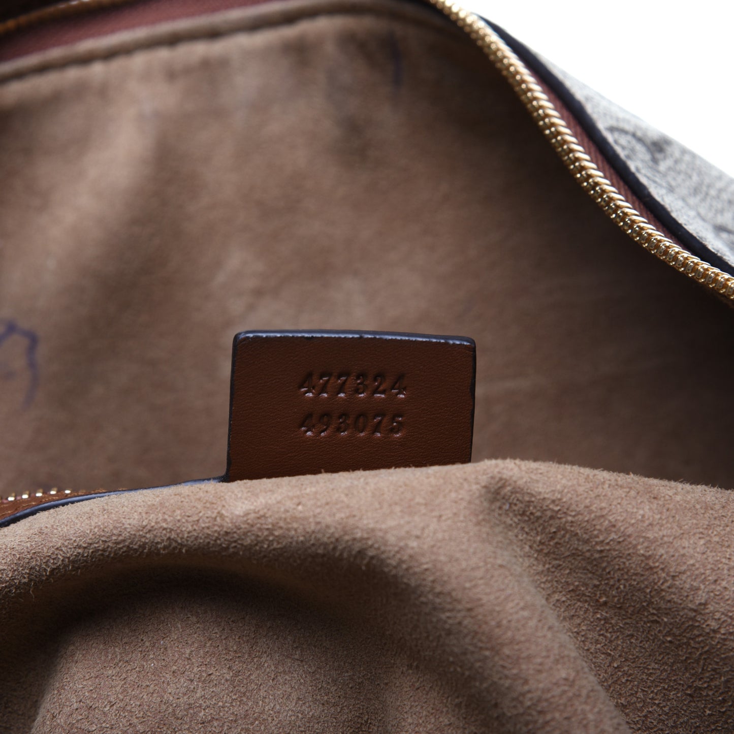GG Supreme Monogram Large Linea A Hobo Light Brown