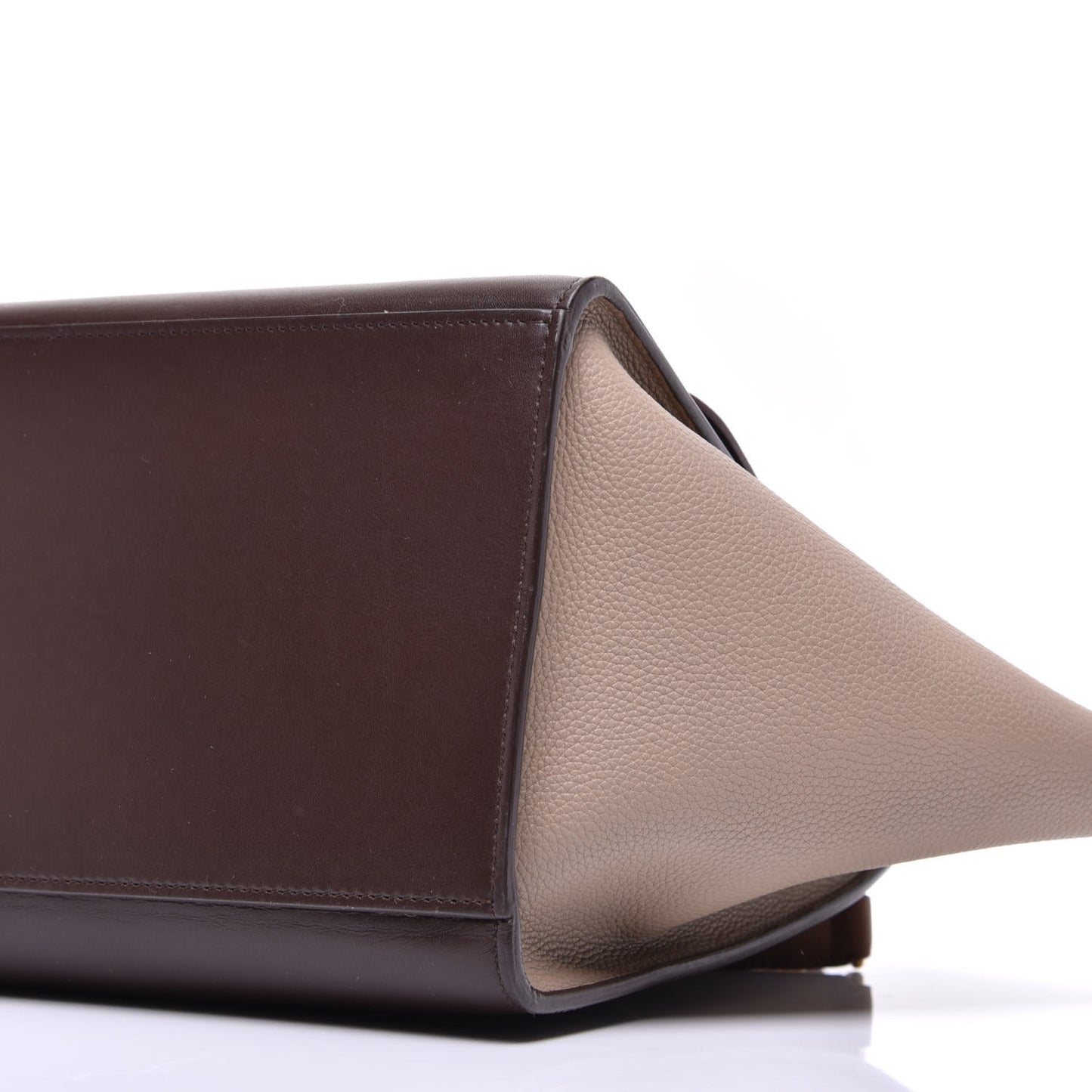 Satin Baby Grained Calfskin Tri-color Medium Trapeze Tan