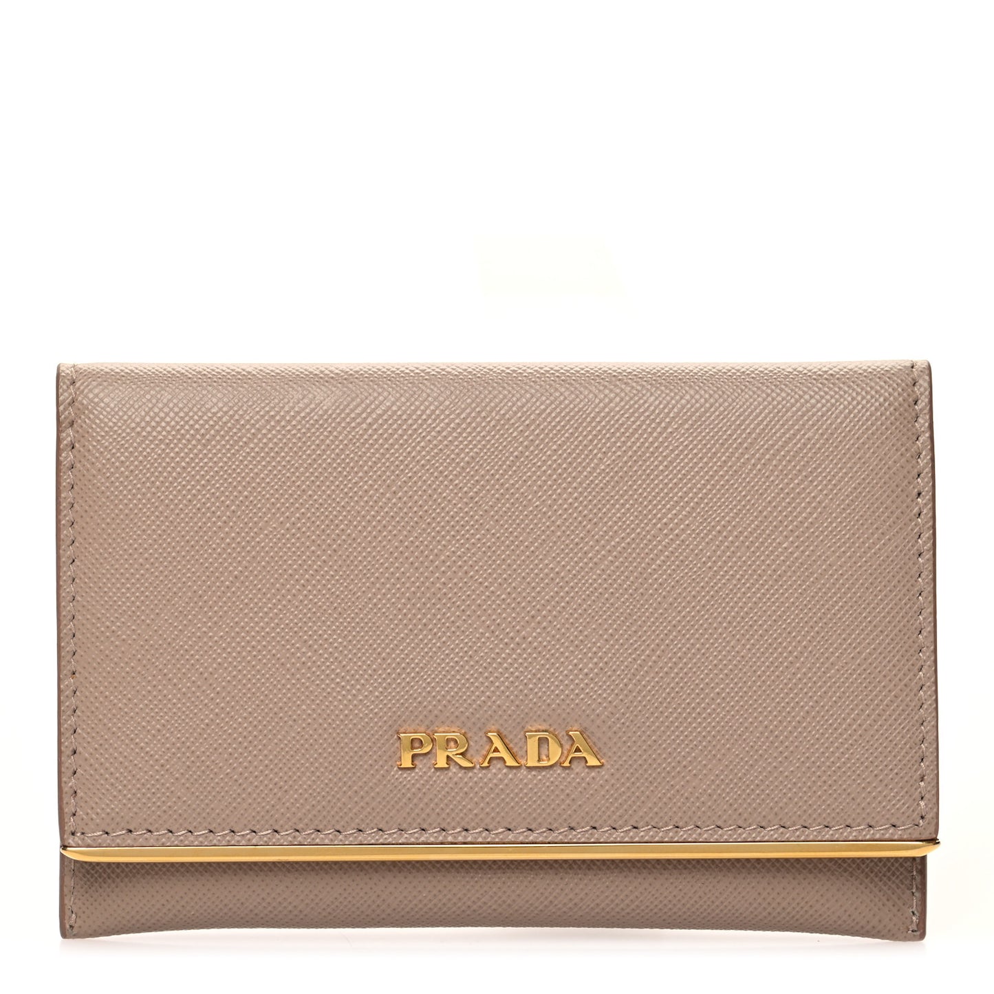 Saffiano Metal Bar Card Holder Cammeo