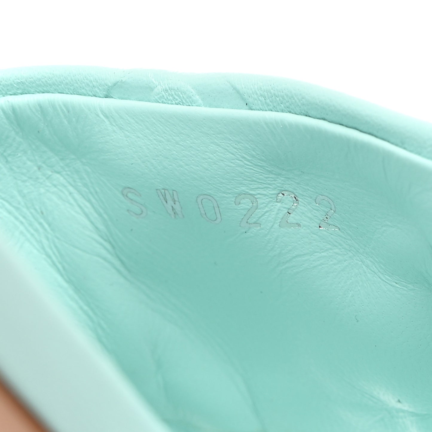 Lambskin Embossed Monogram Revival Flat Mules 37.5 Vert D'eau Green