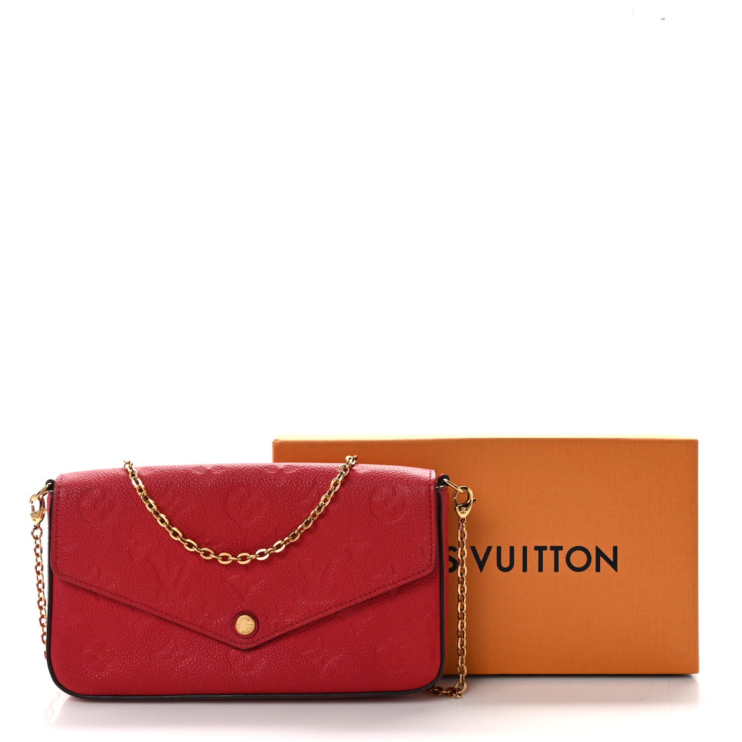 Empreinte Pochette Felicie Chain Wallet Cherry