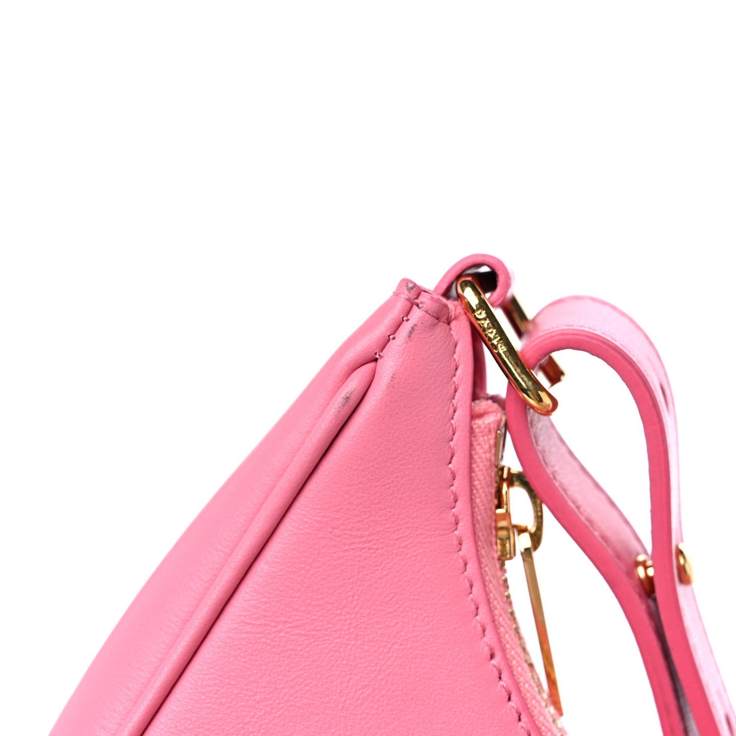 Smooth Calfskin Medium Strap Ava Shoulder Bag Pink
