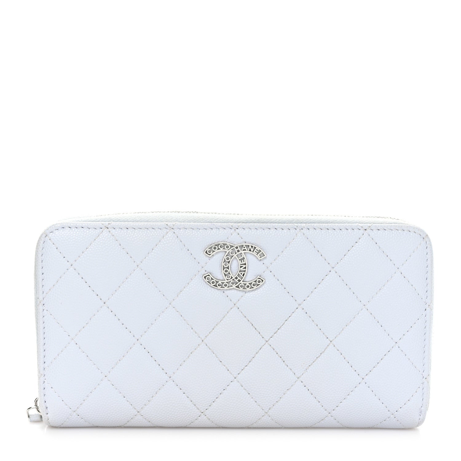 Chanel Caviar Quilted Coco Chanel Logo CC Large Gusset Zip  display picture 1