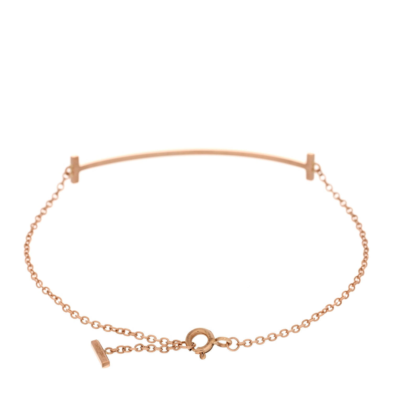 Tiffany 18K Rose Gold T Smile Bracelet 3 of 4