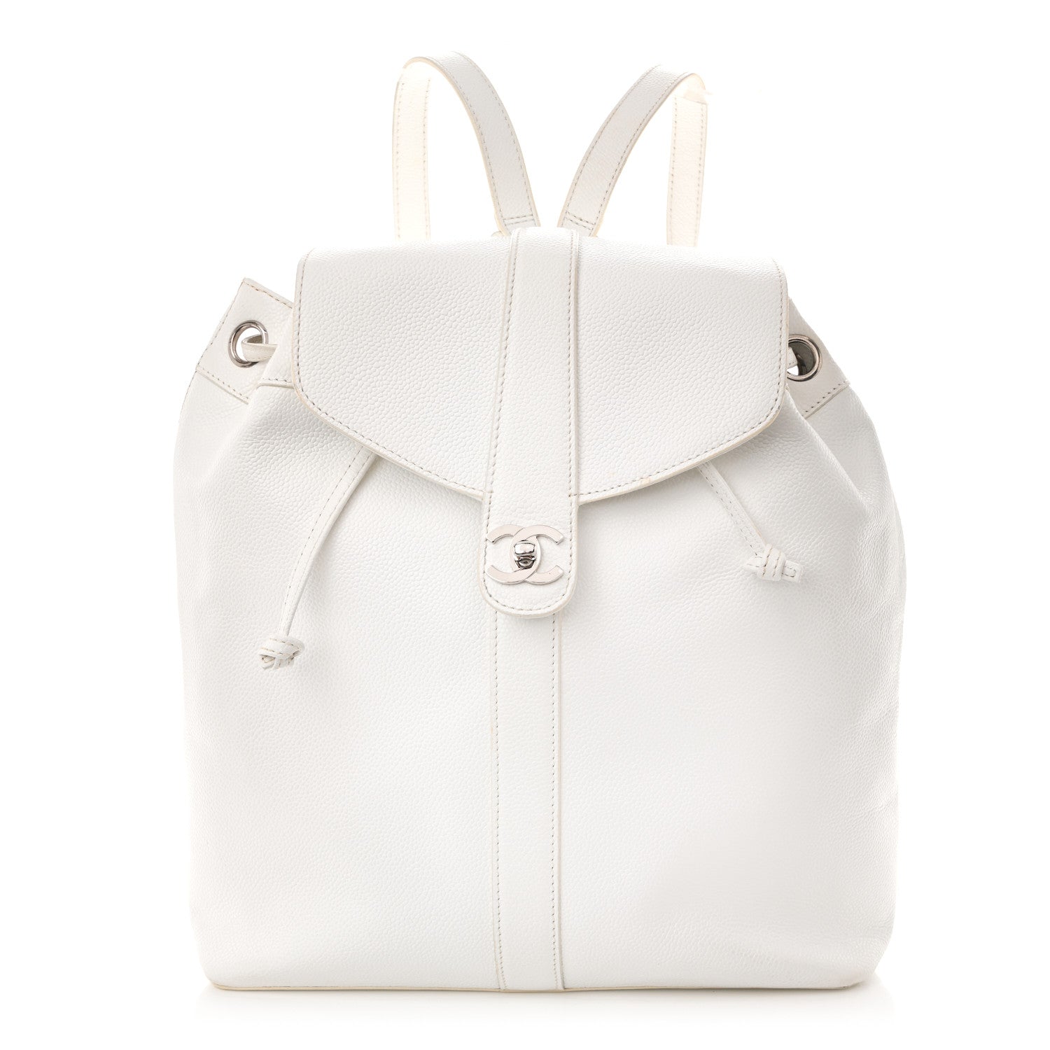 Chanel Caviar CC Backpack White