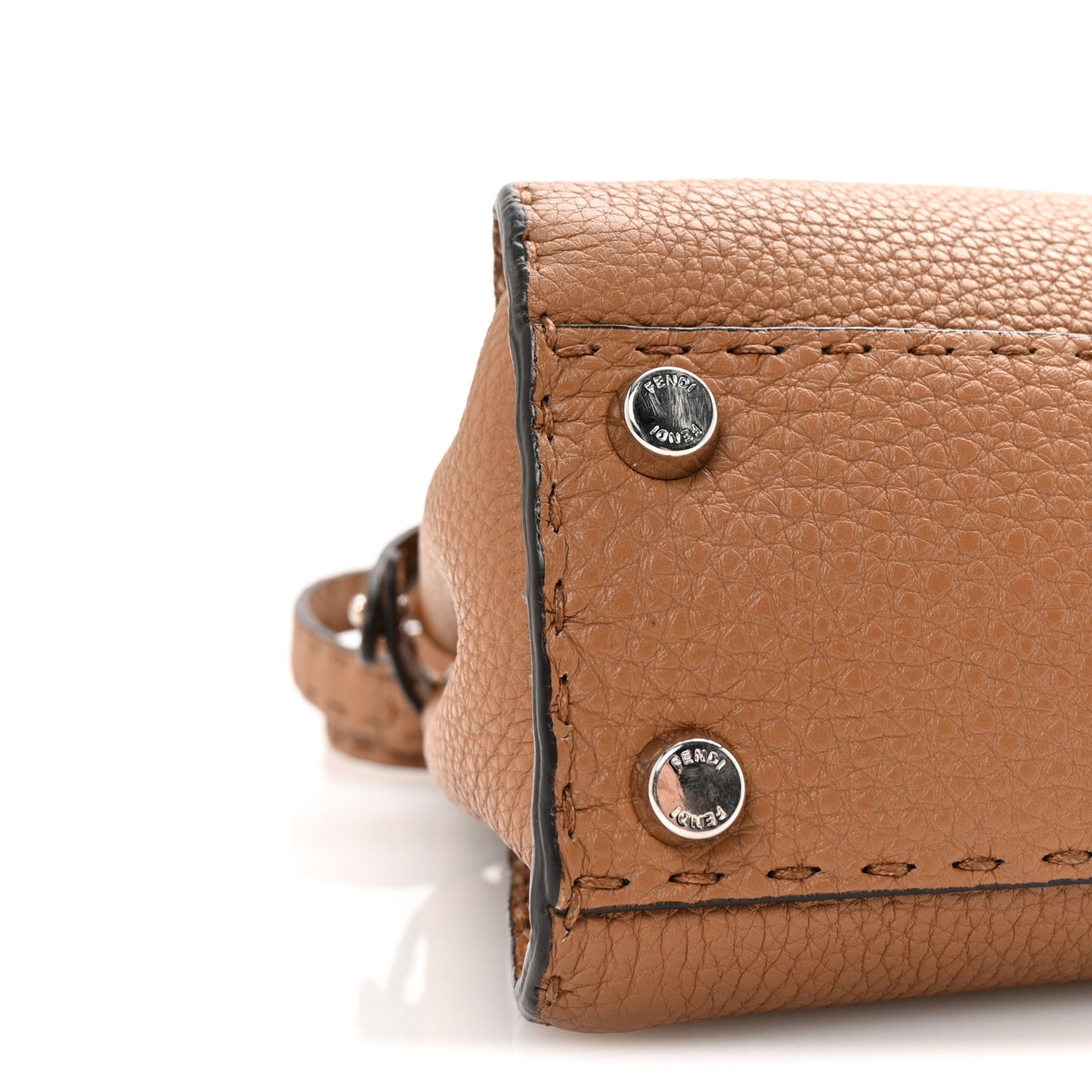 Cuoio Romano Selleria Bi-Color Mini Peekaboo Iconic Satchel Mou Milk
