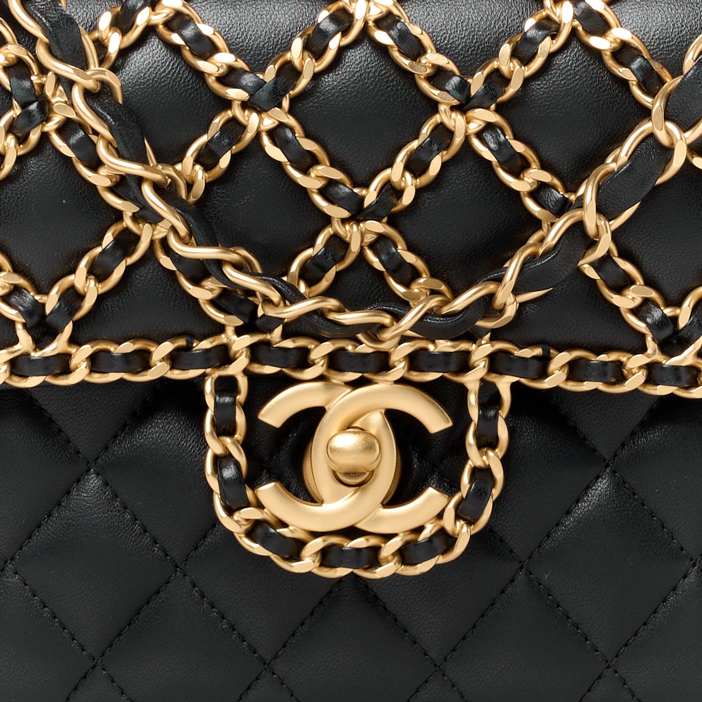 Lambskin Timeless Classic Chained Double Flap Black