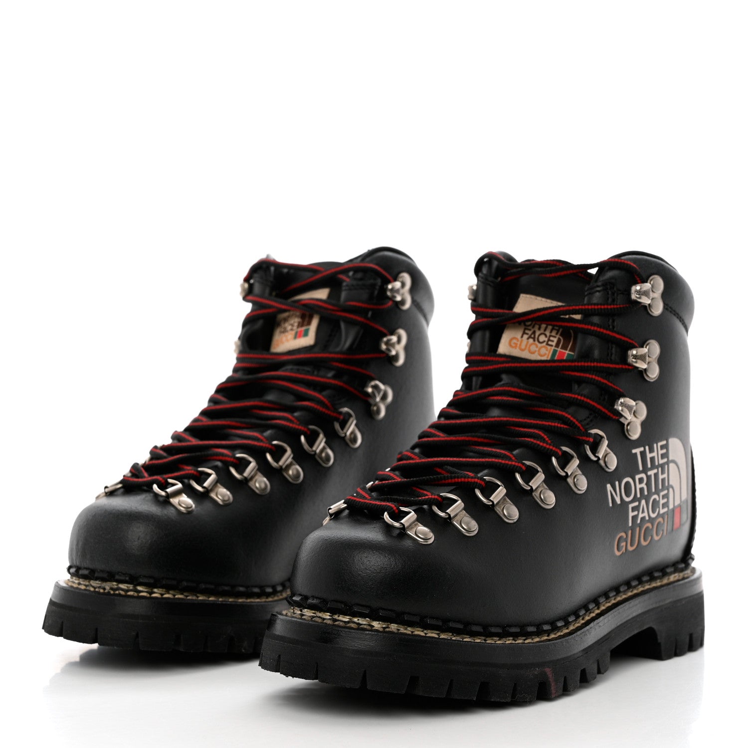 Gucci X THE NORTH FACE Calfskin Womens Hiking Ankle Boots 36 Black 3 of 9