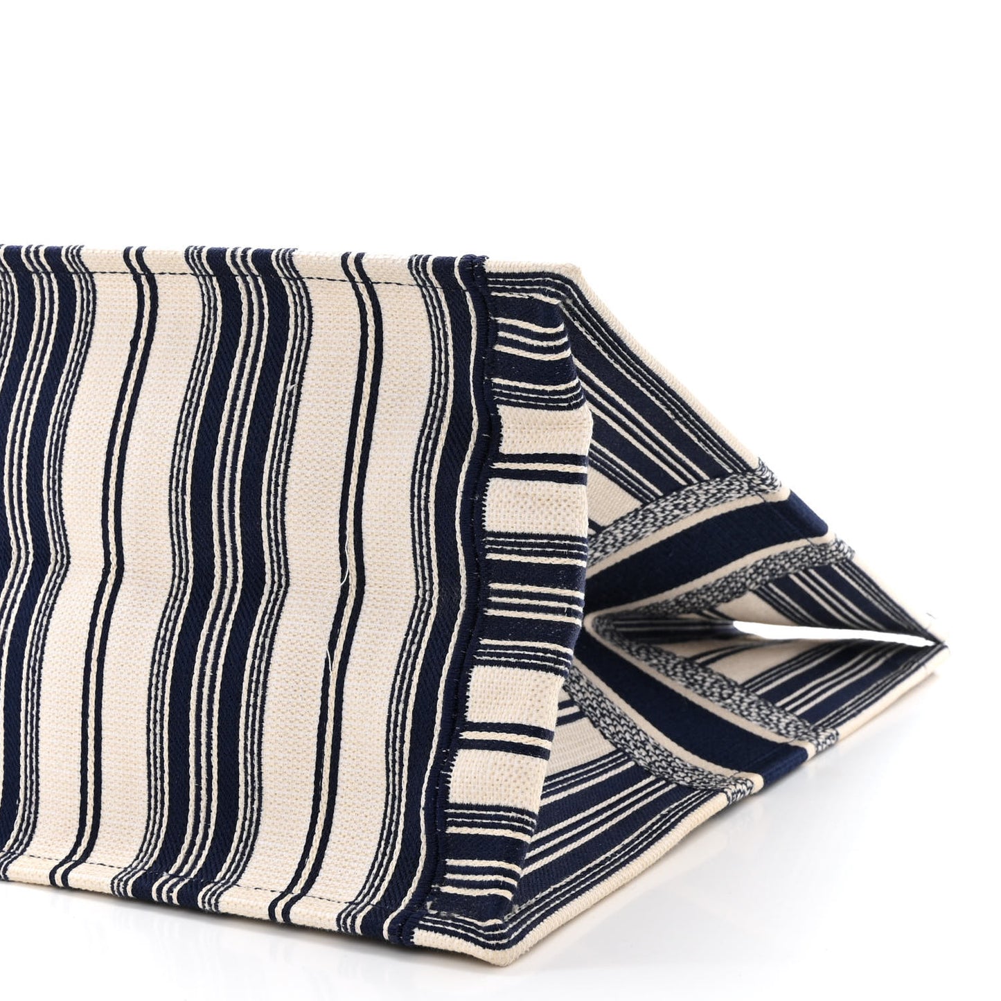 Canvas Embroidered Forte Dei Marmi Striped Book Tote Blue